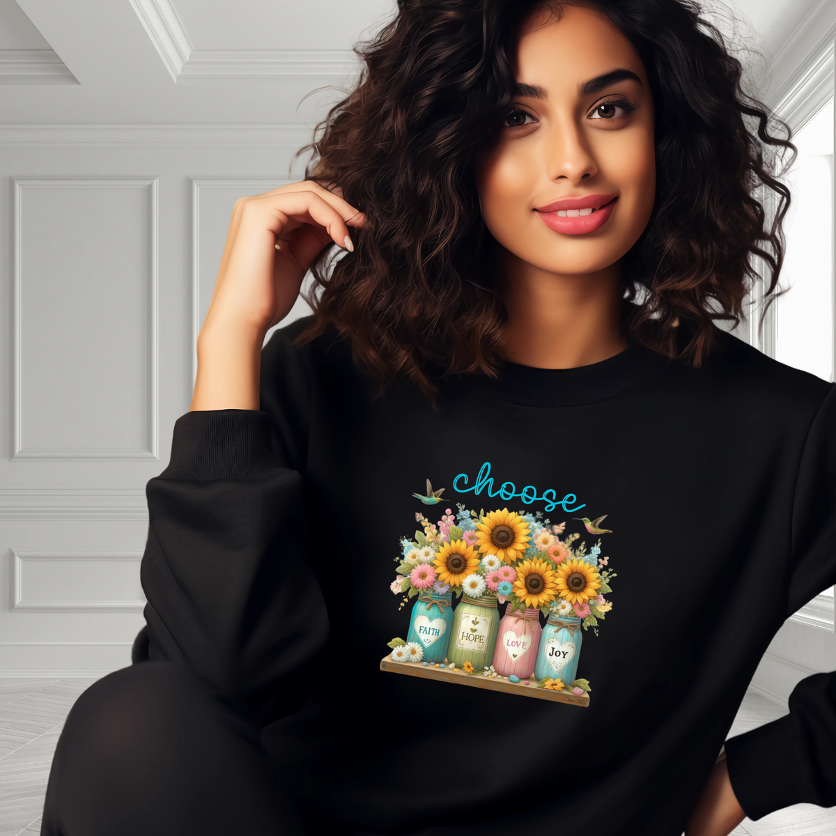 Choose Faith, Hope, Love, Joy Crewneck Sweatshirt