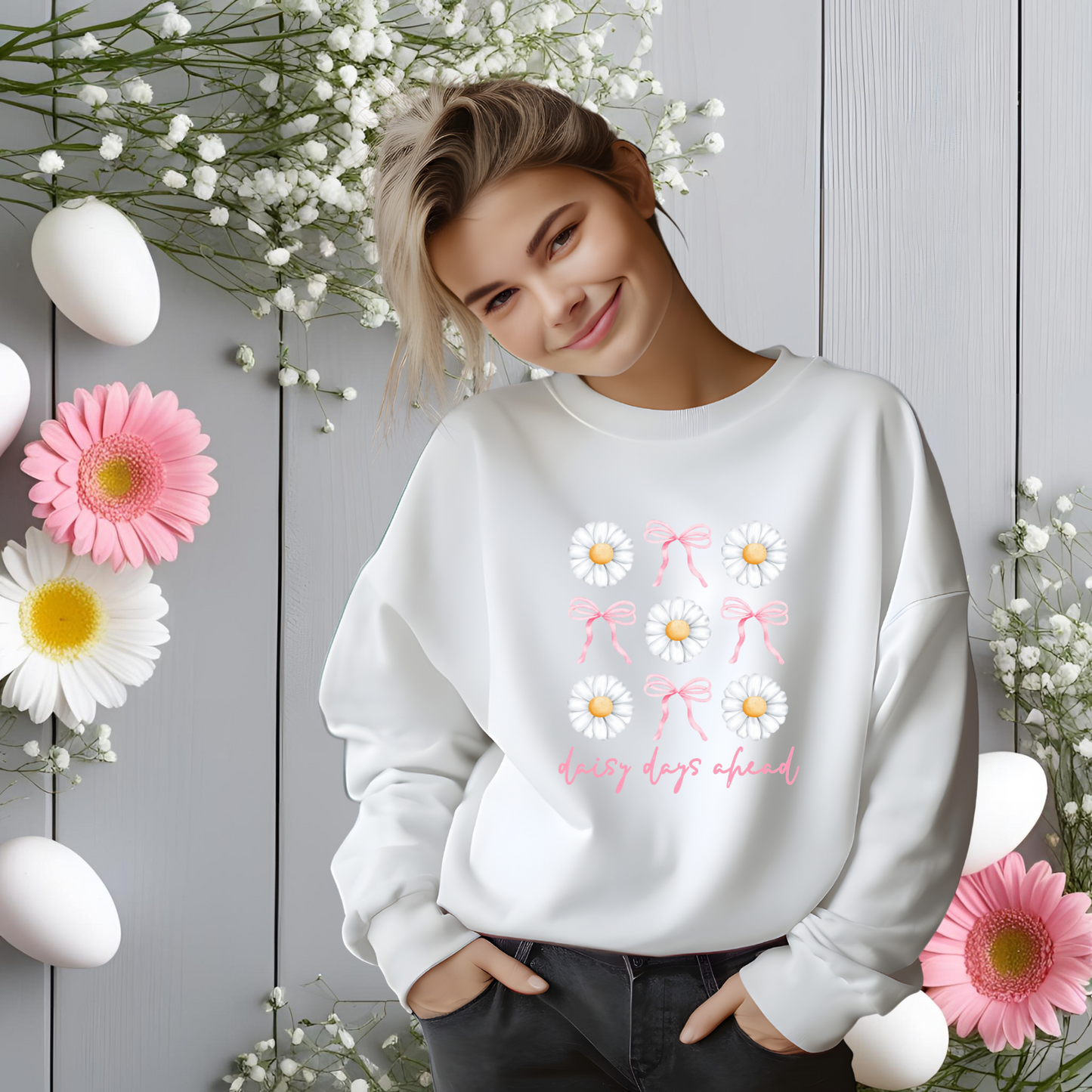 Daisy Days Ahead Crewneck Sweatshirt