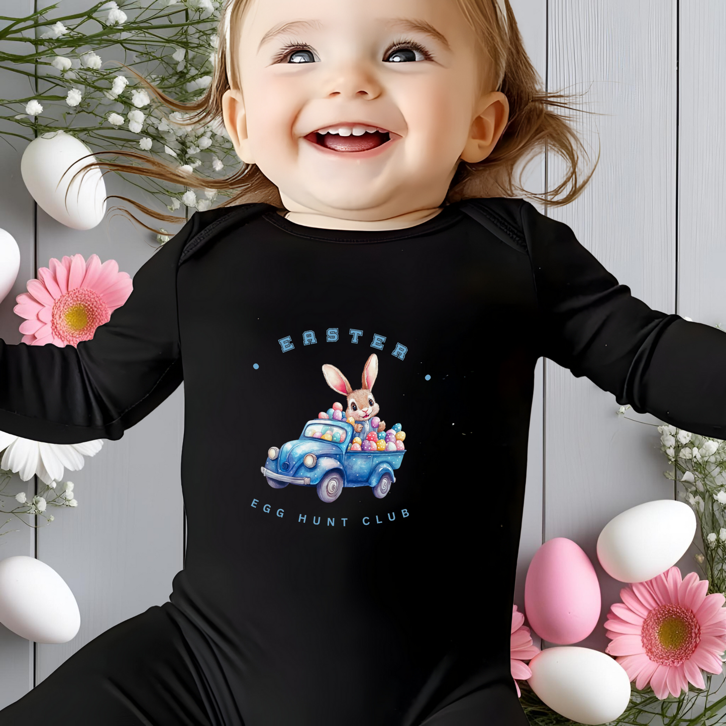 Easter Egg Hunt Club Infant Long Sleeve Onesie