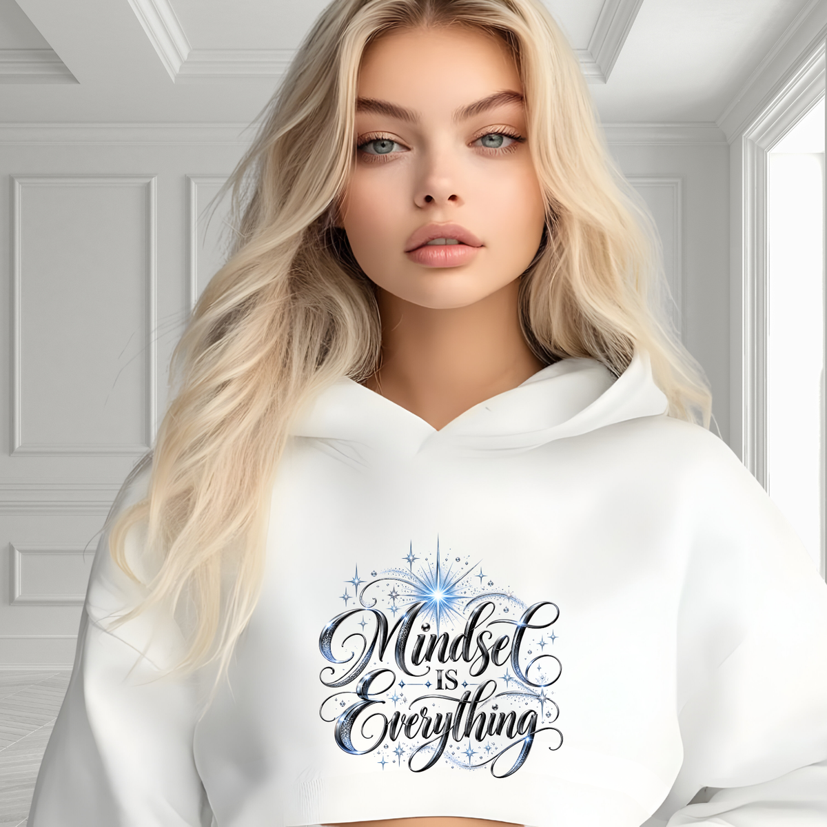 Mindset Is Everything Crop Hoodie
