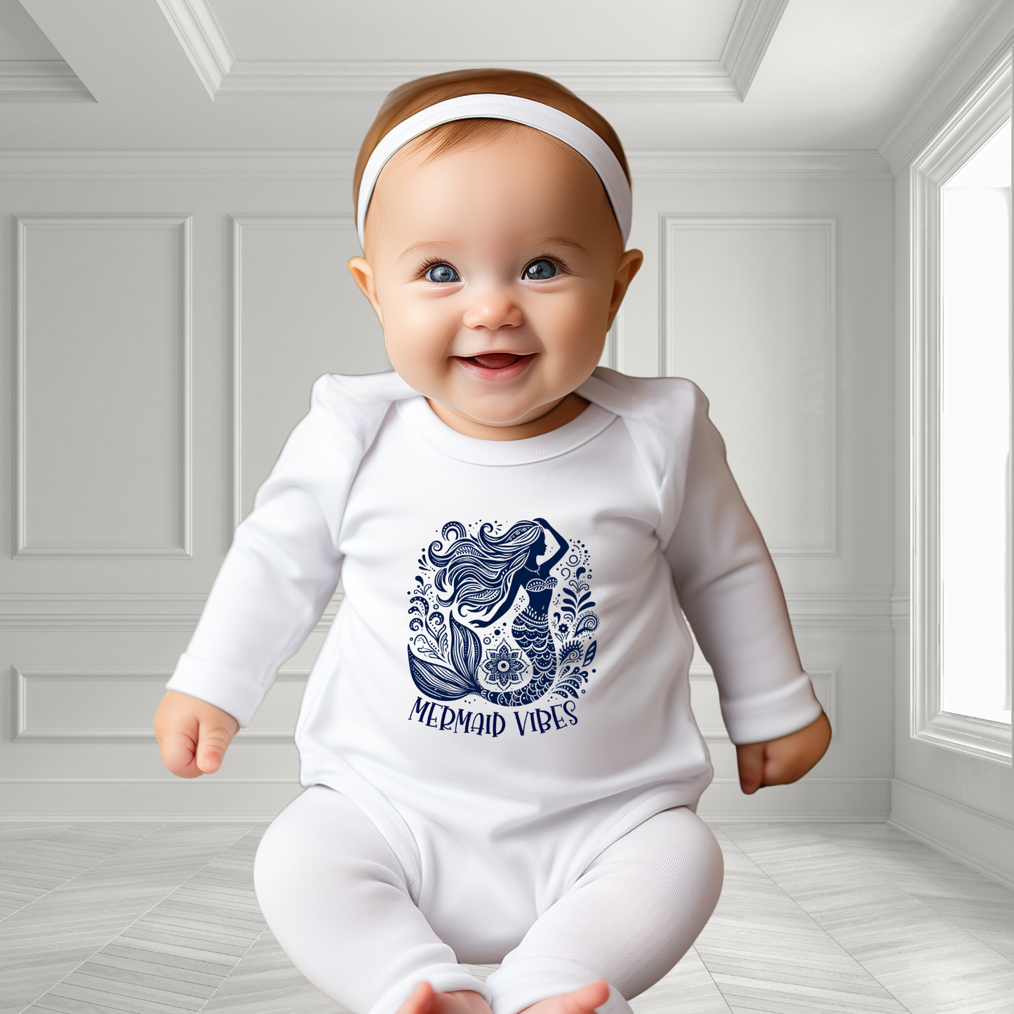 Mermaid Vibes Infant Long Sleeve Onesie