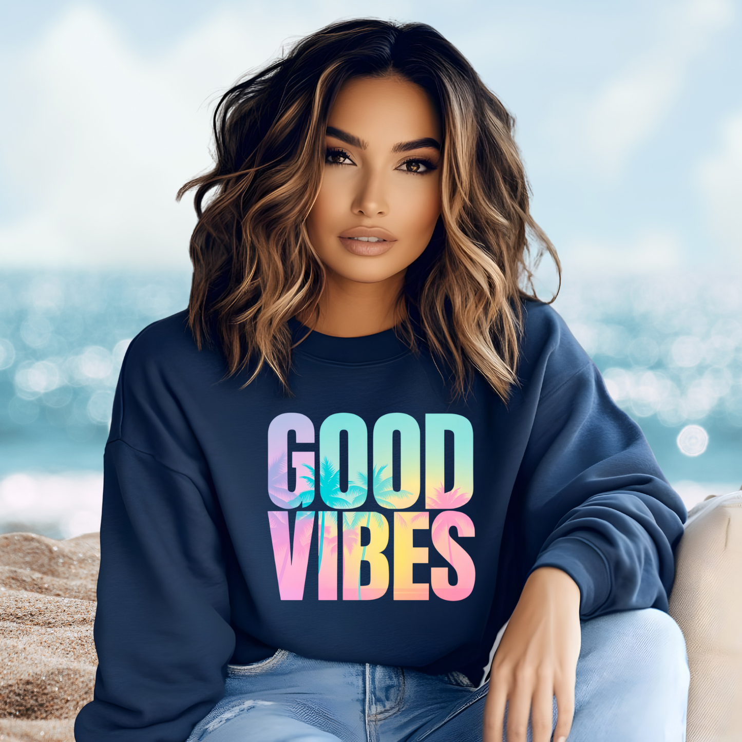 Good Vibes Summer Crewneck Sweatshirt