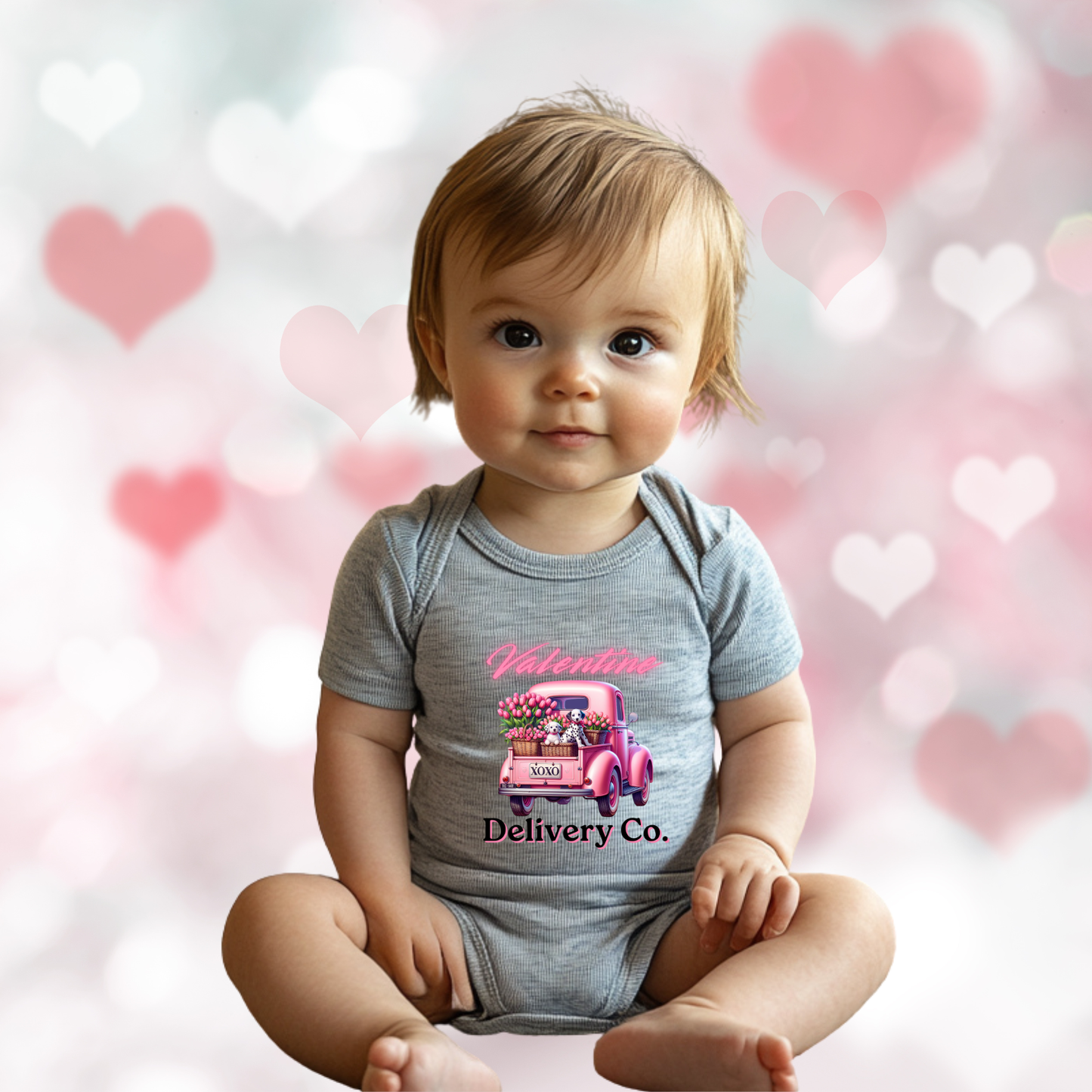 Valentine Delivery Co. Infant Short Sleeve Onesie