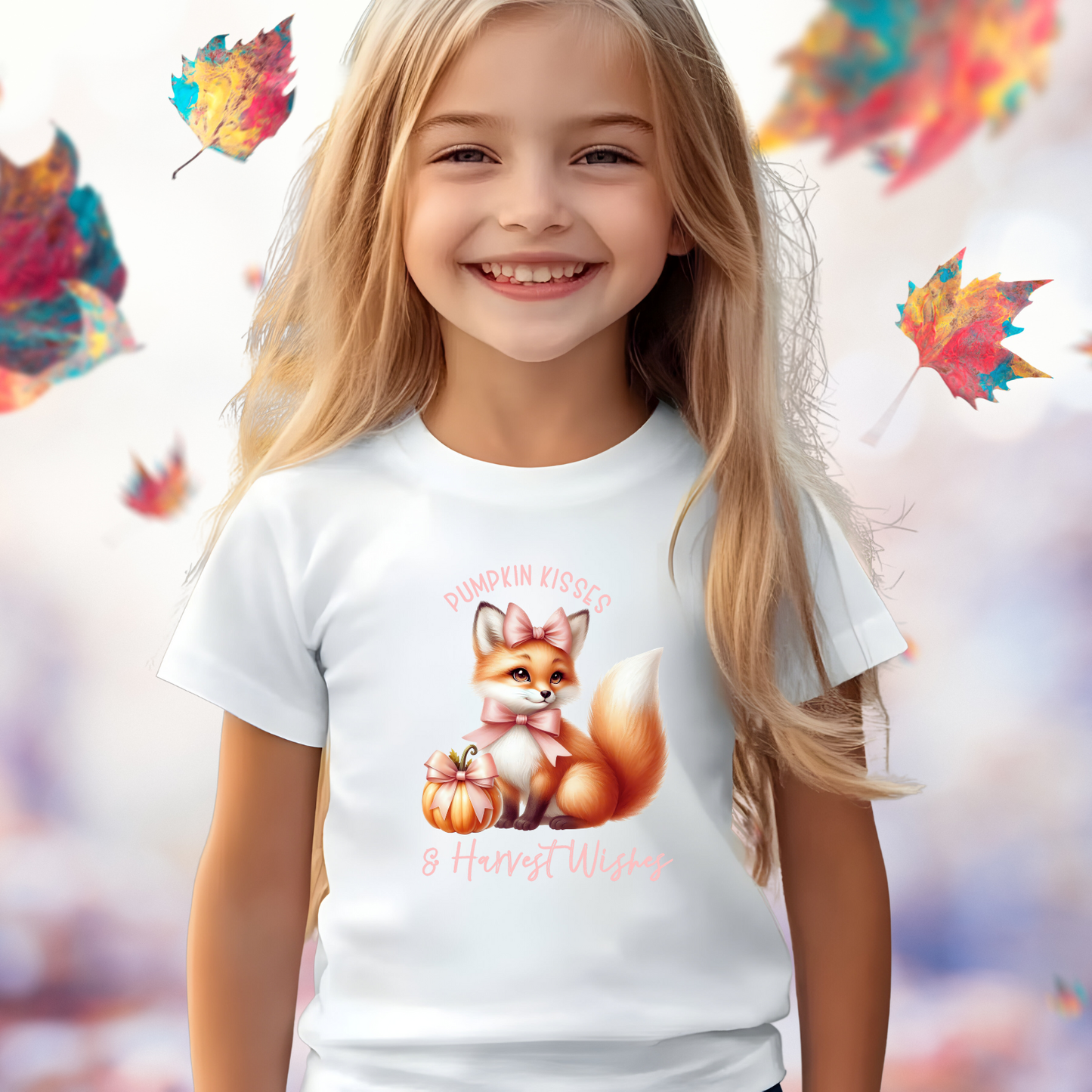 Pumpkin Kisses & Harvest Wishes Kid’s T-Shirt