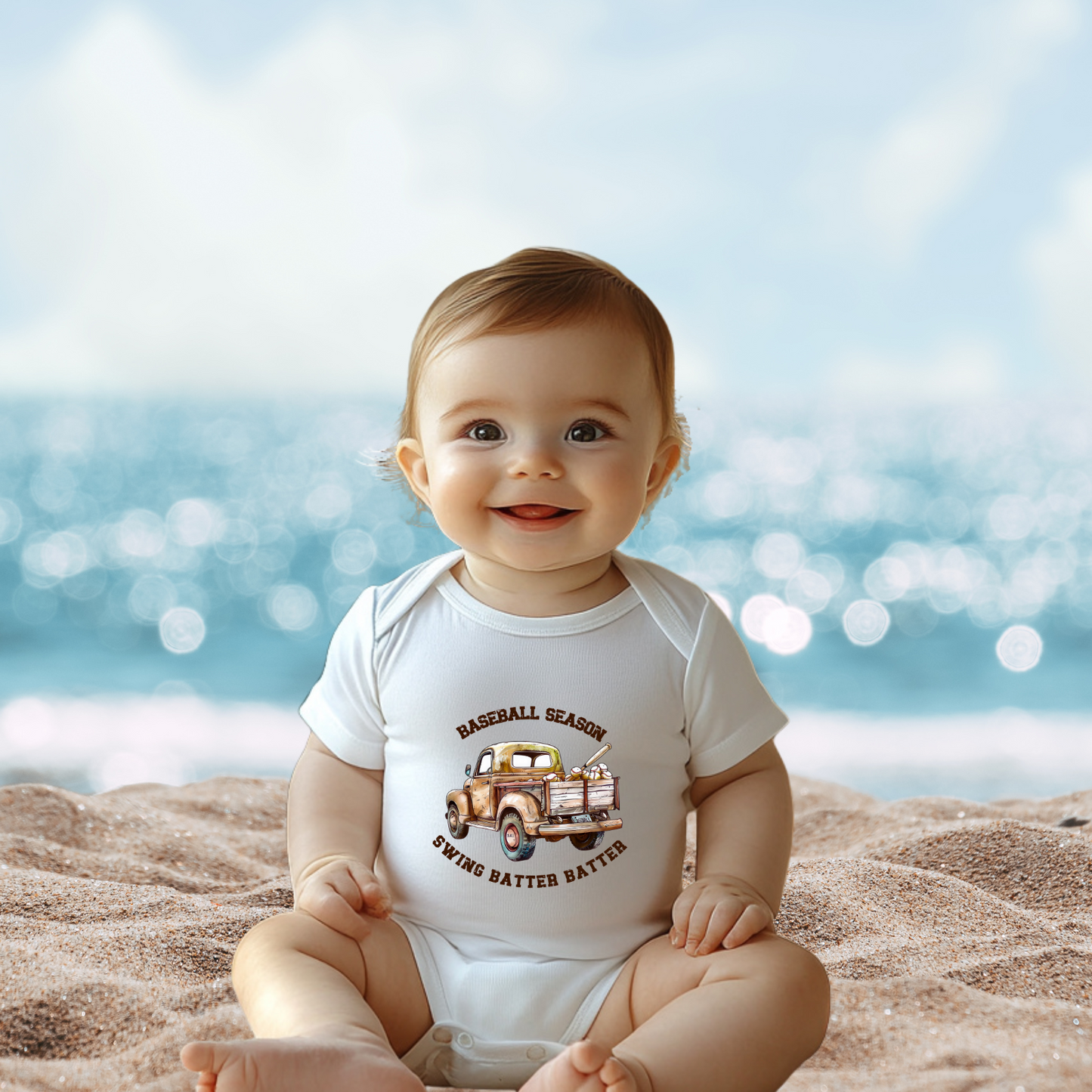 Baseball Season Infant Short Sleeve Onesie