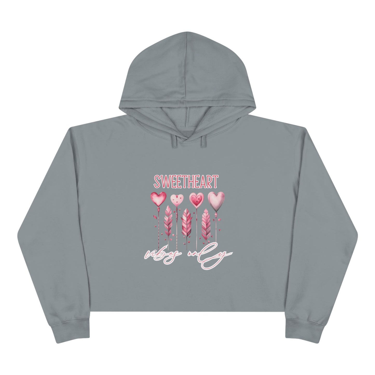 Sweetheart Vibes Only Crop Hoodie