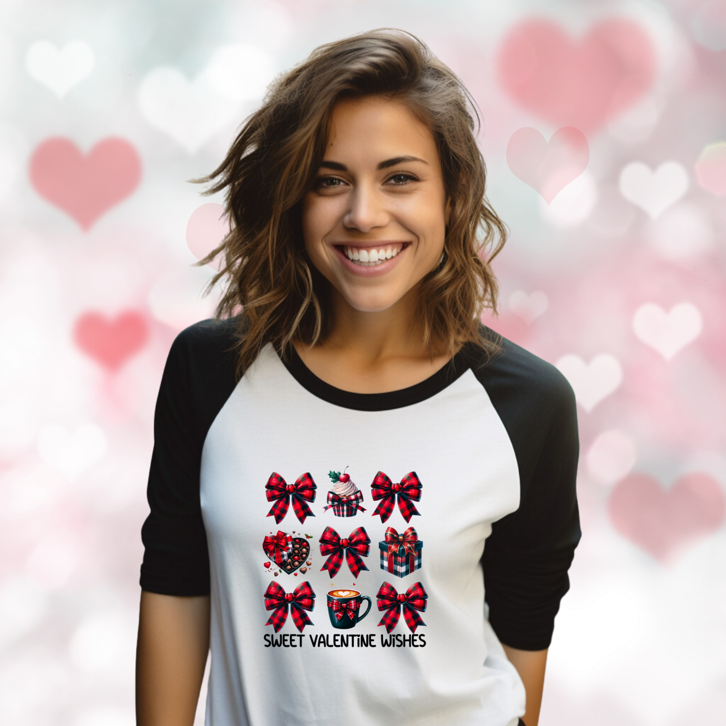 Sweet Valentine Wishes Baseball Tee