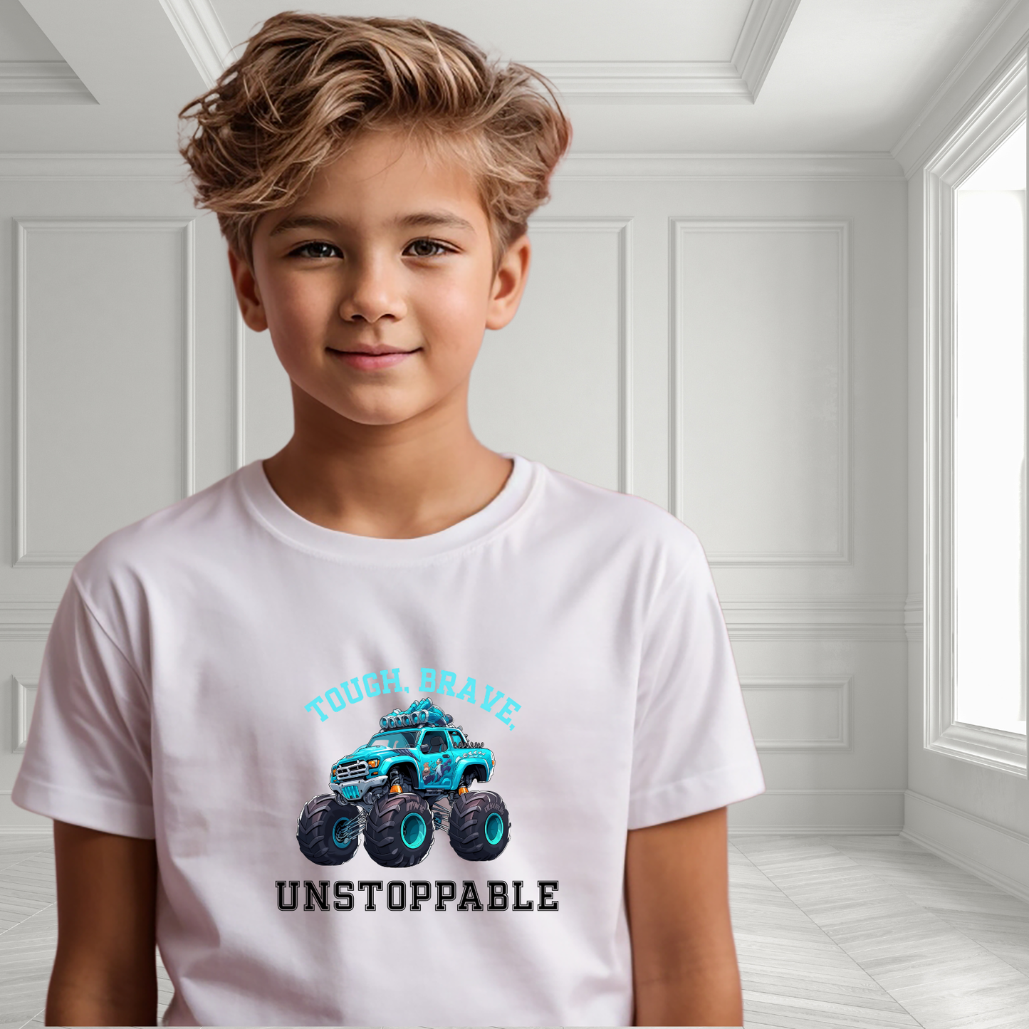 Tough, Brave, Unstoppable Kid's T-Shirt