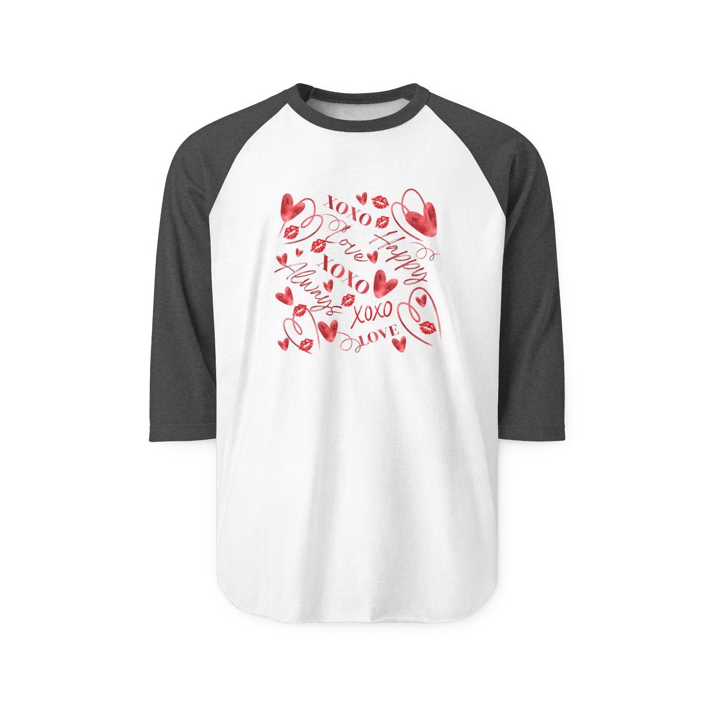 Valentine Word Art Baseball Tee