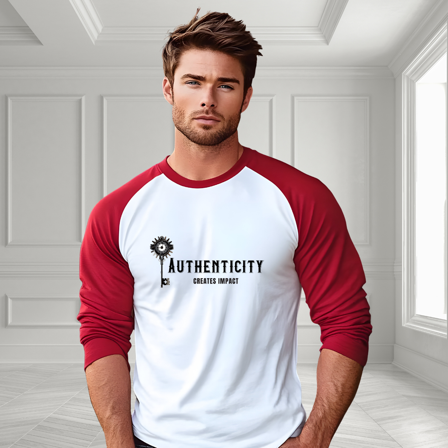 Authenticity Creates Impact Baseball Tee