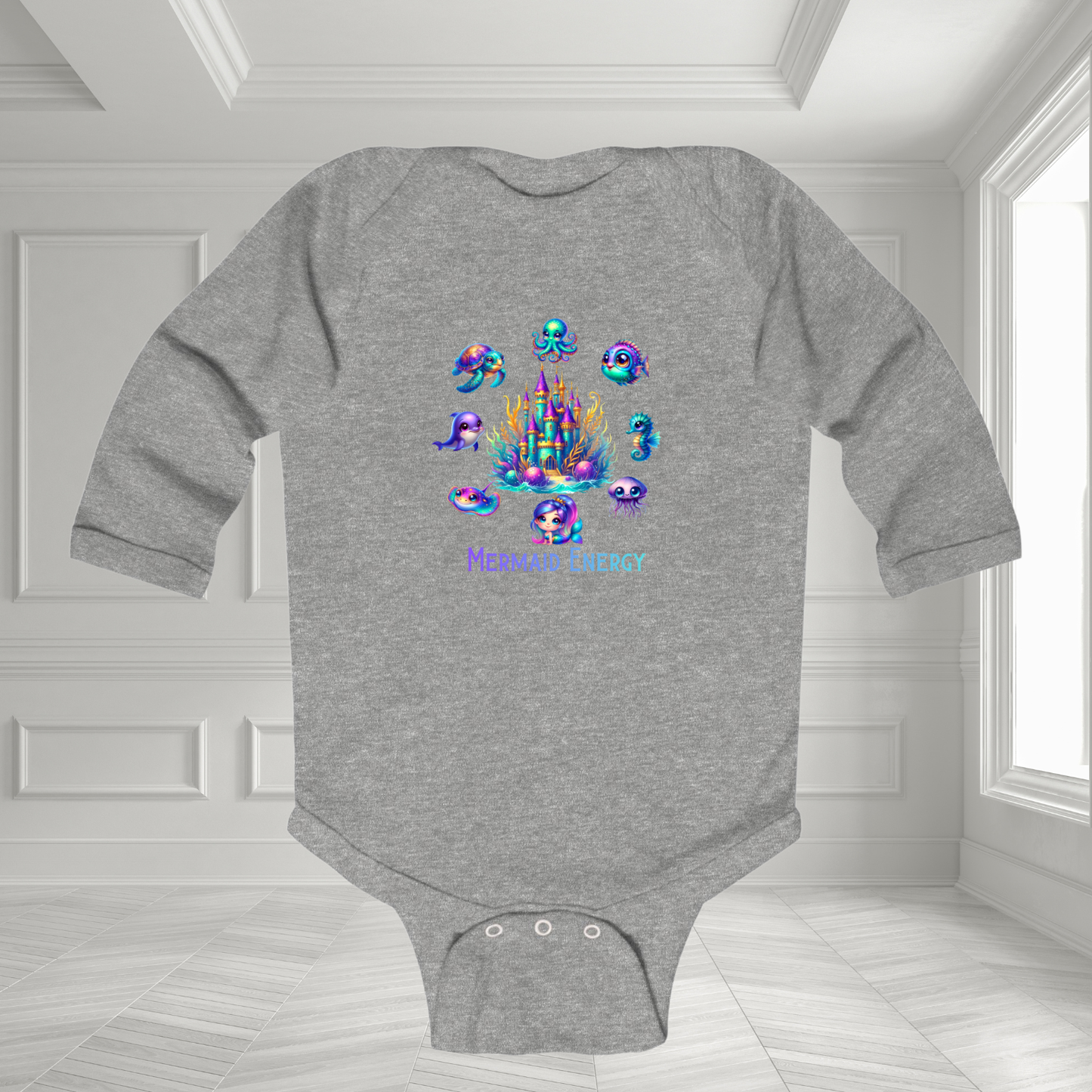 Mermaid Energy Infant Long Sleeve Onesie