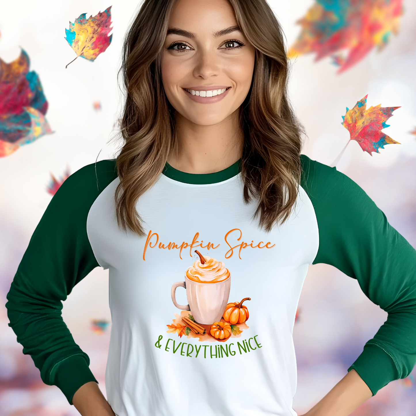 Pumpkin Spice & Everything Nice Baseball Tee