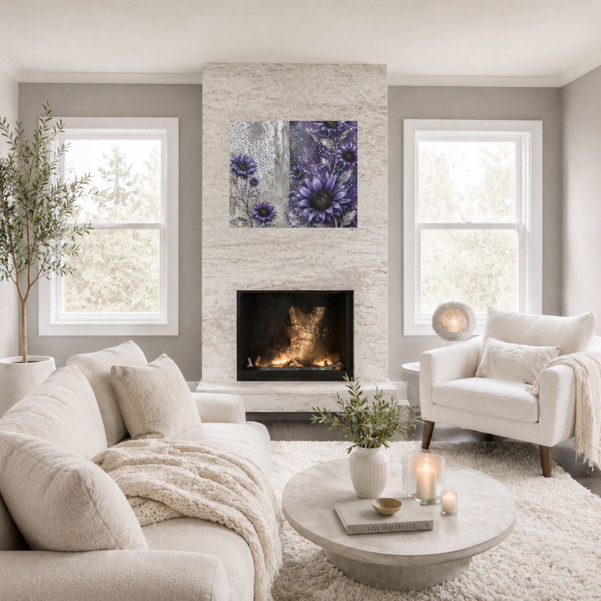 Violet Horizon Canvas Wall Art