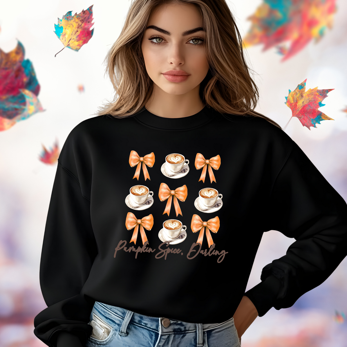 Pumpkin Spice, Darling Crewneck Sweatshirt