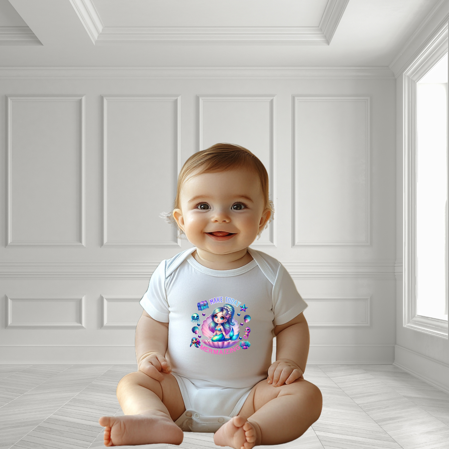 Make Today Mermaizing Infant Short Sleeve Onesie