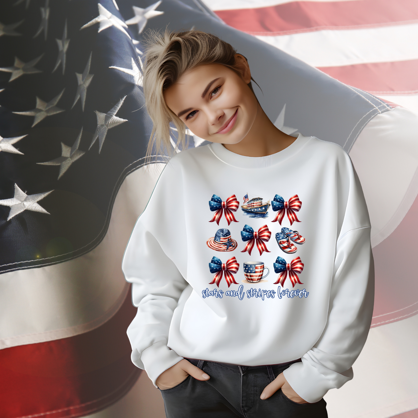 Stars and Stripes Forever Crewneck Sweatshirt