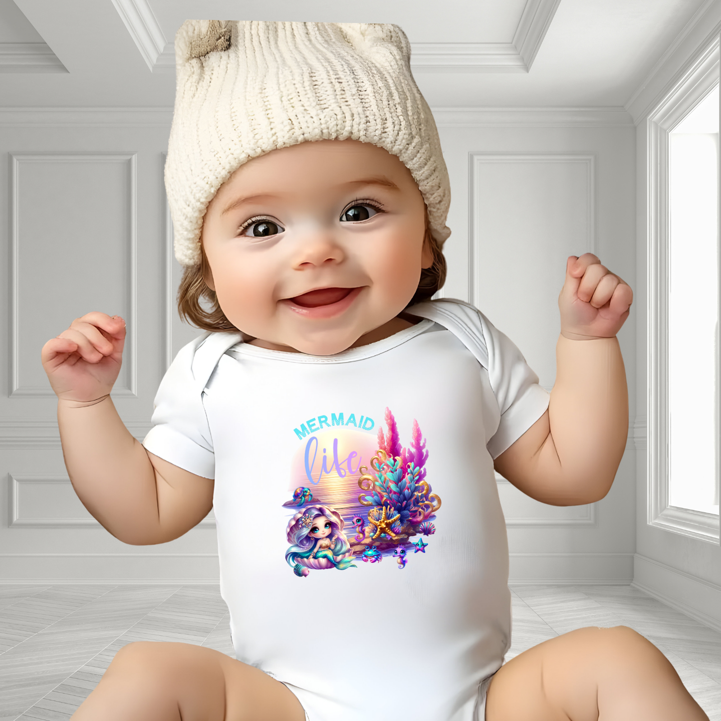 Mermaid Life Infant Short Sleeve Onesie