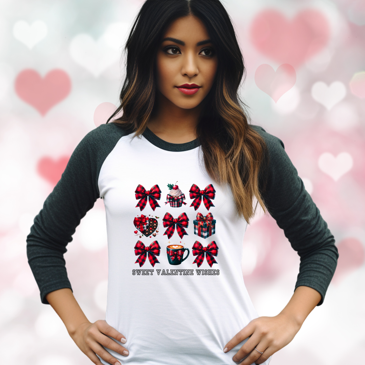 Sweet Valentine Wishes Baseball Tee