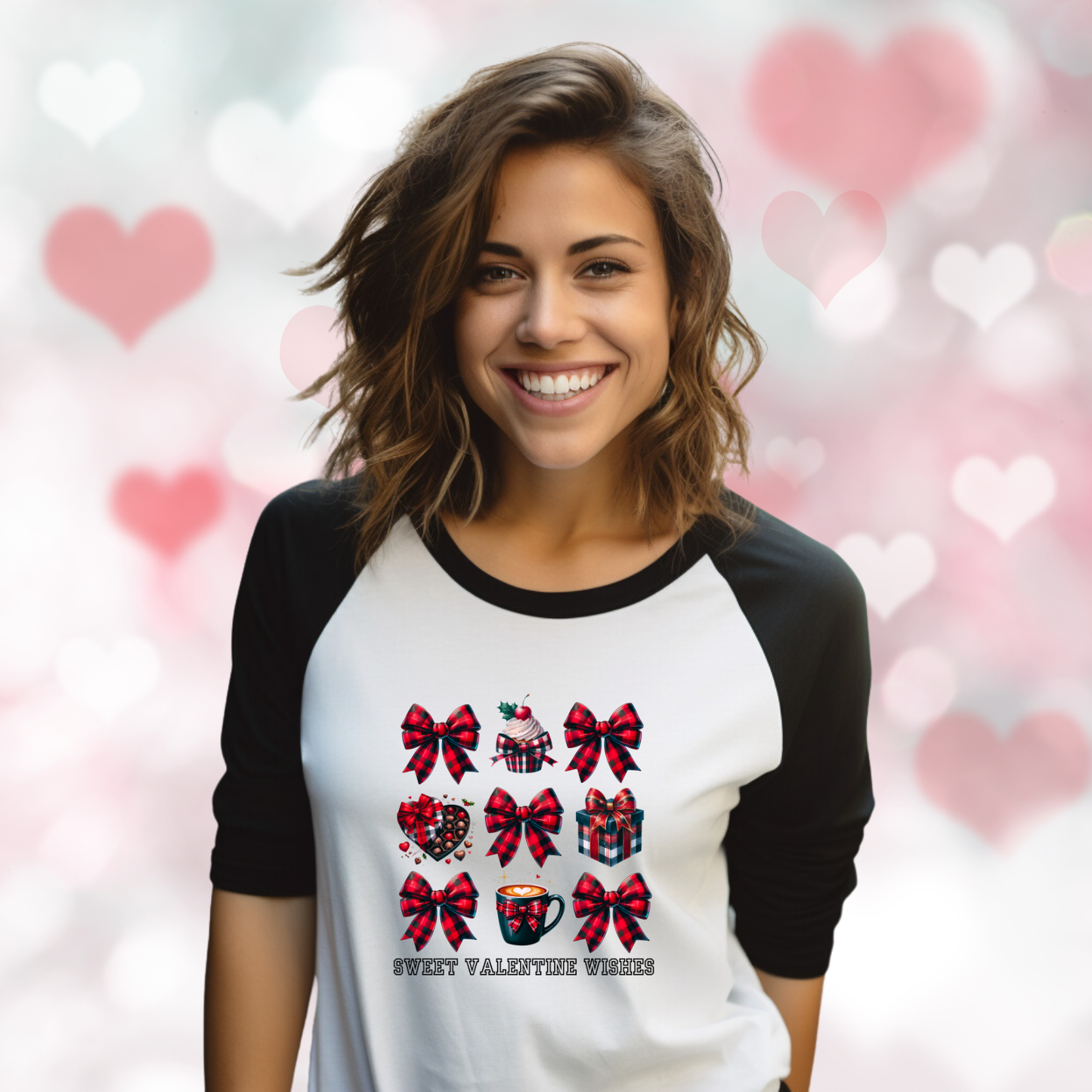 Sweet Valentine Wishes Baseball Tee