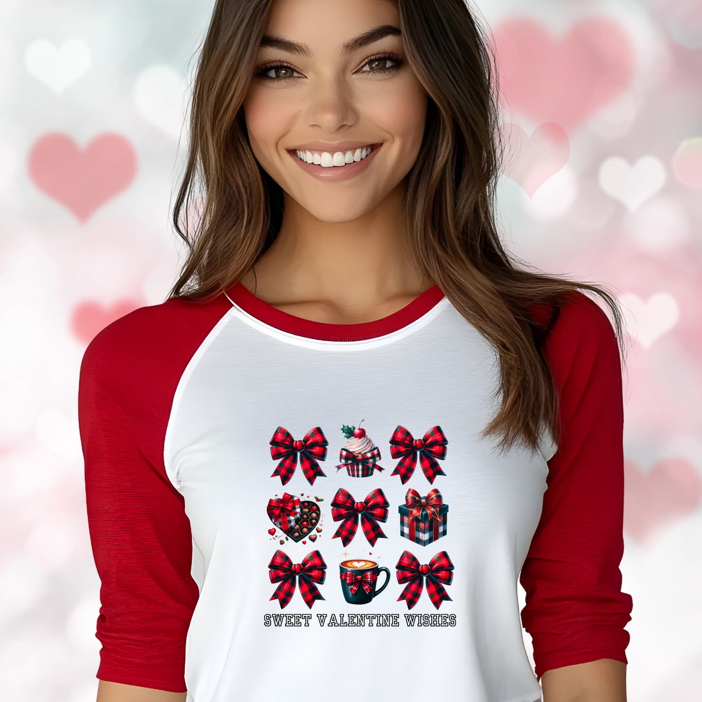 Sweet Valentine Wishes Baseball Tee