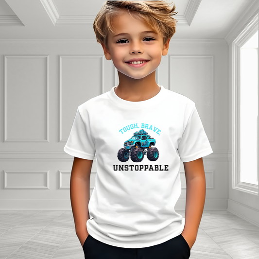 Tough, Brave, Unstoppable Kid's T-Shirt