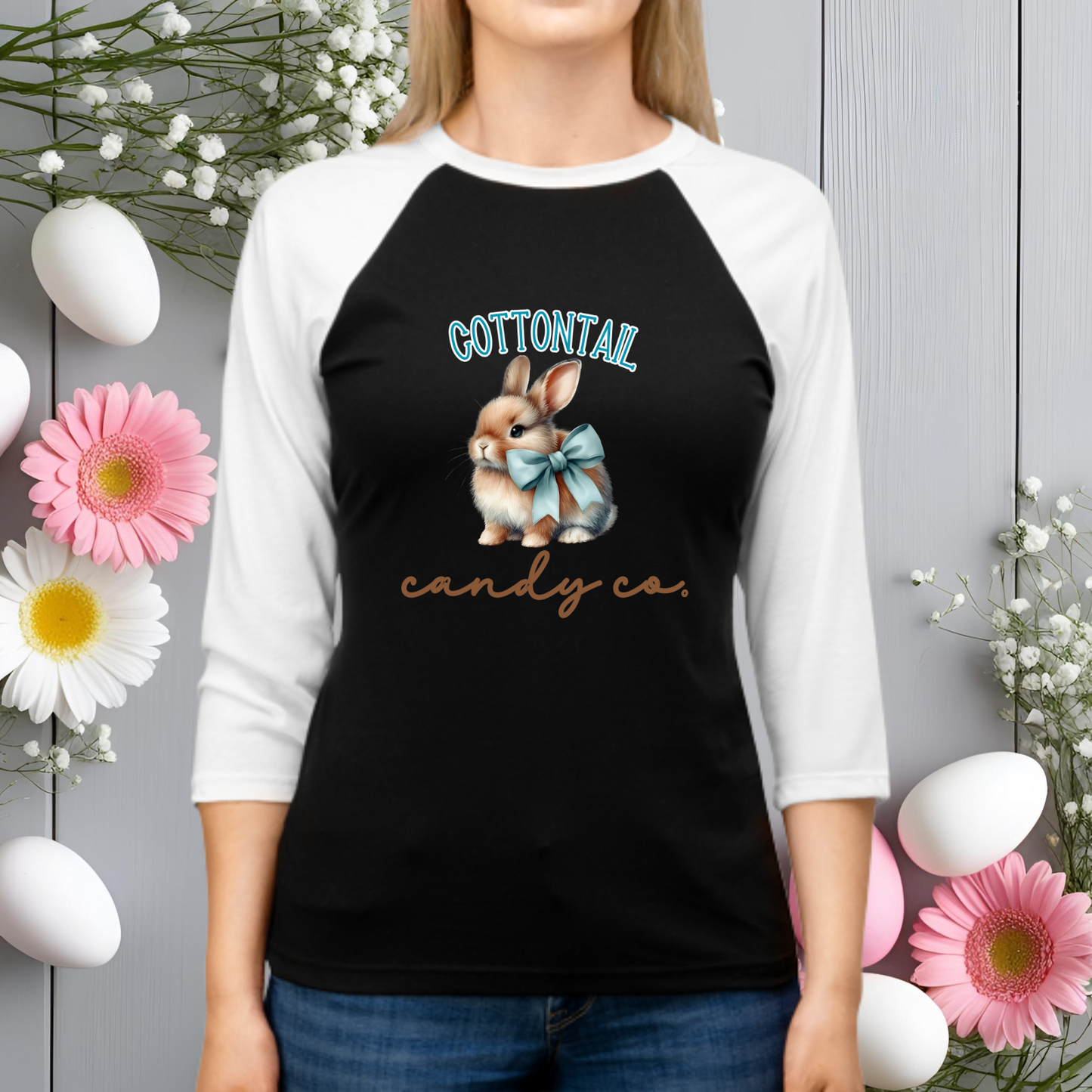 Cottontail Candy Co Baseball Tee