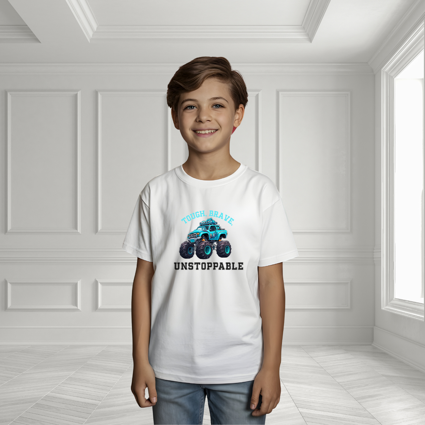 Tough, Brave, Unstoppable Kid's T-Shirt