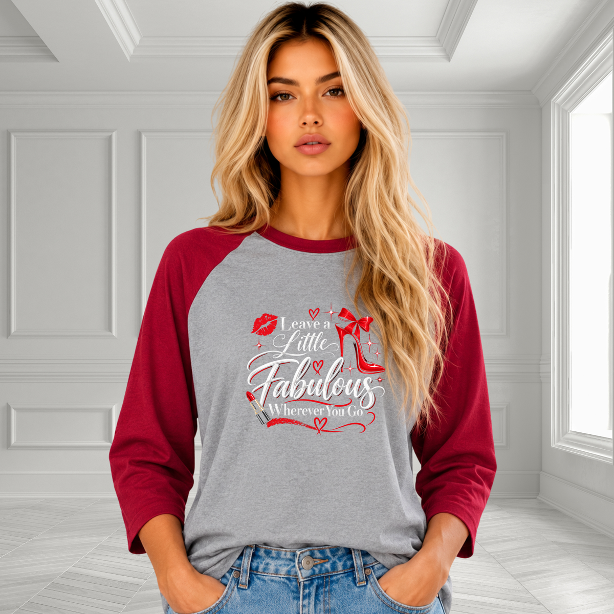 Leave A Little Fabulous Wherever You Go Baseball Tee