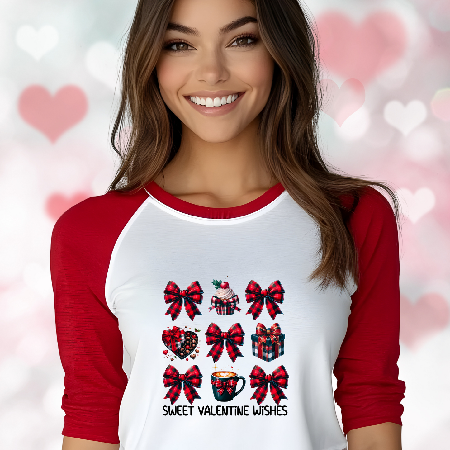 Sweet Valentine Wishes Baseball Tee