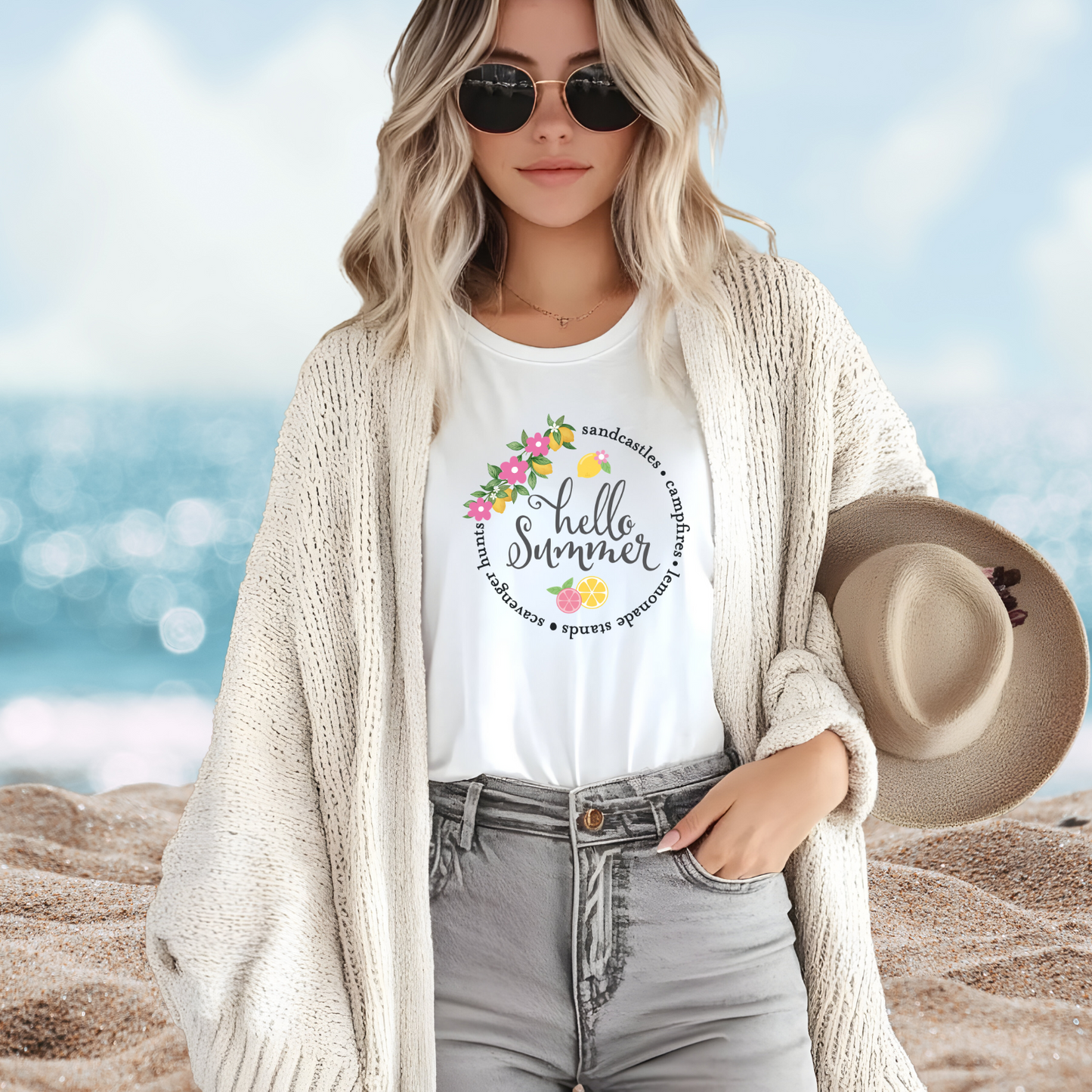 Hello Summer Sandcastles T-Shirt