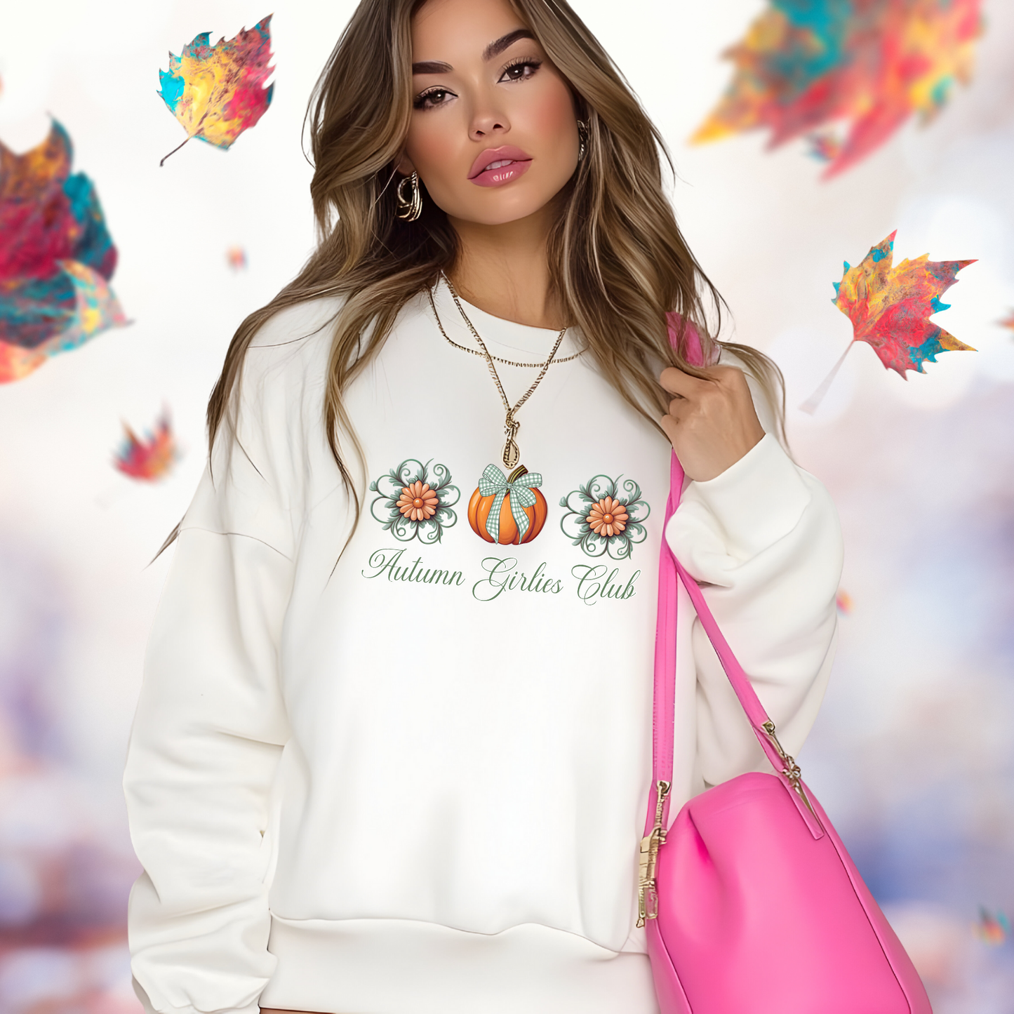 Autumn Girlies Club Crewneck Sweatshirt