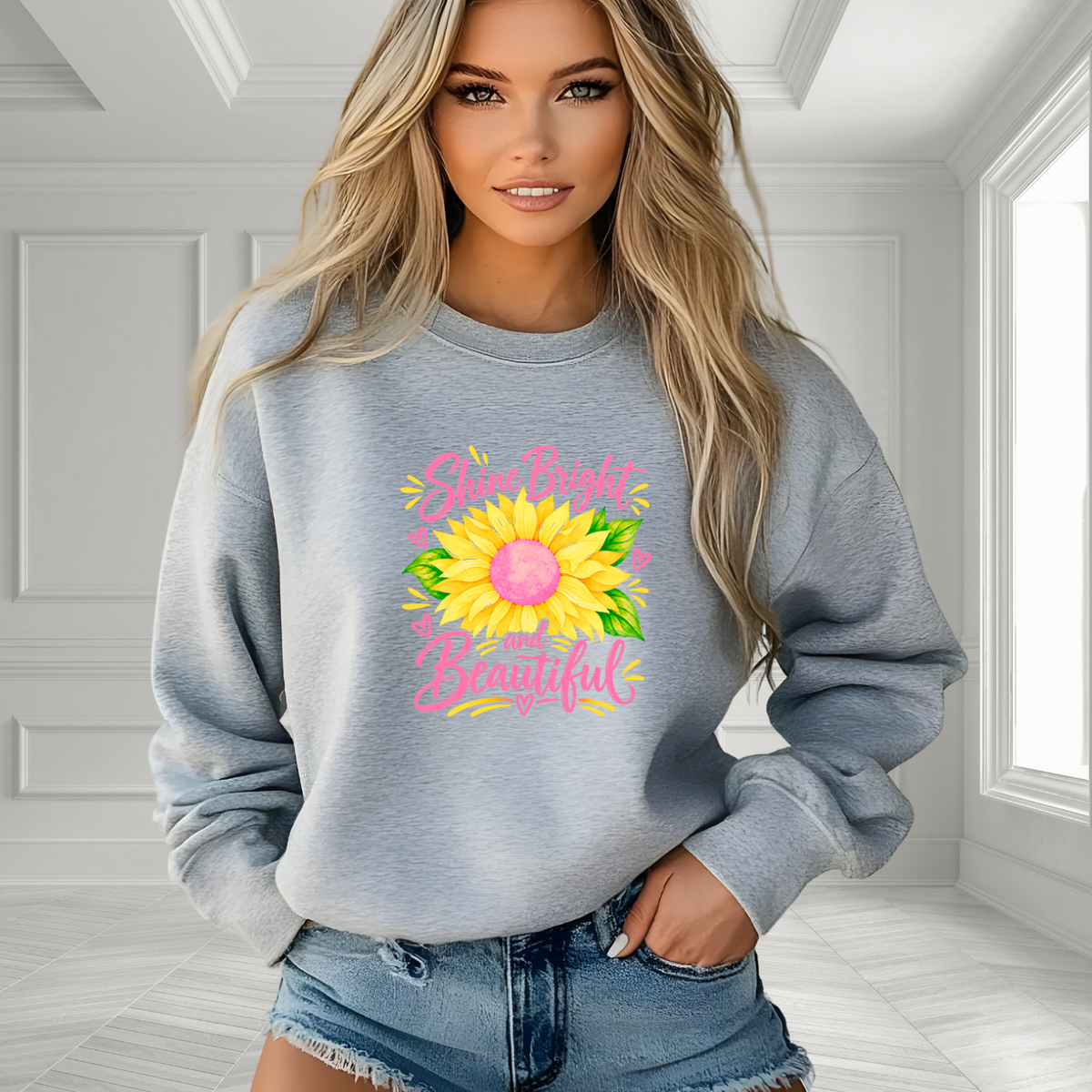 Shine Bright And Beautiful Crewneck Sweatshirt
