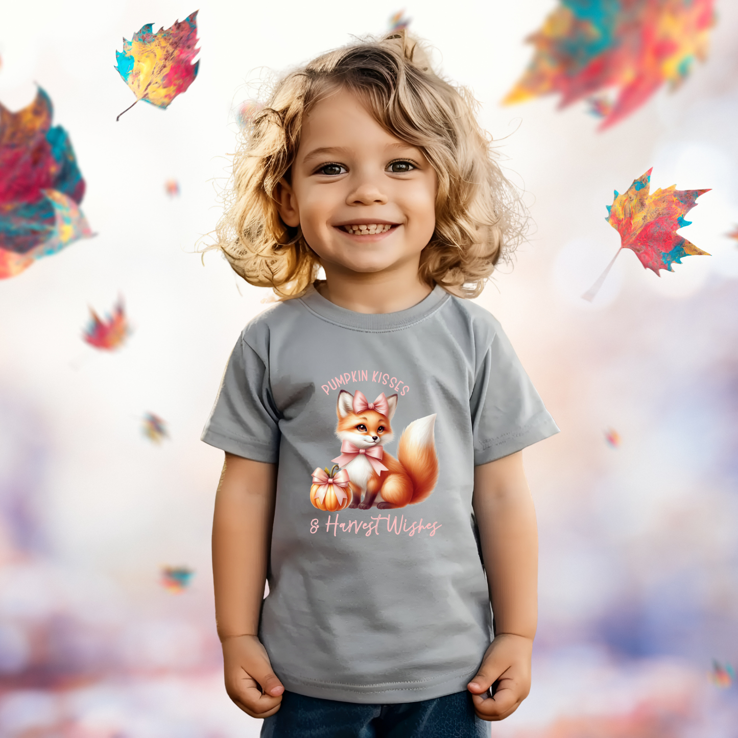Pumpkin Kisses & Harvest Wishes Toddler T-Shirt