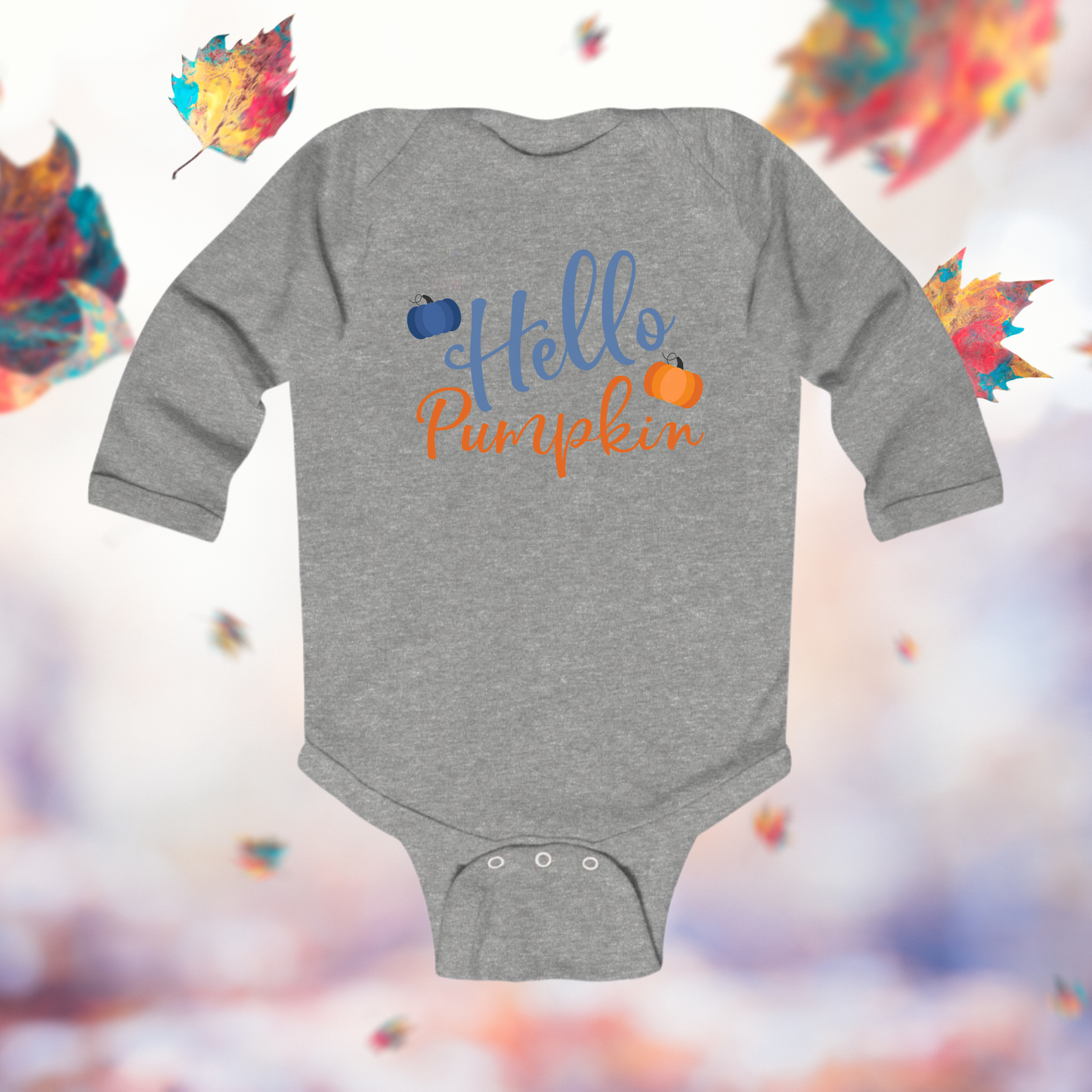Hello Pumpkin Infant Long Sleeve Onesie