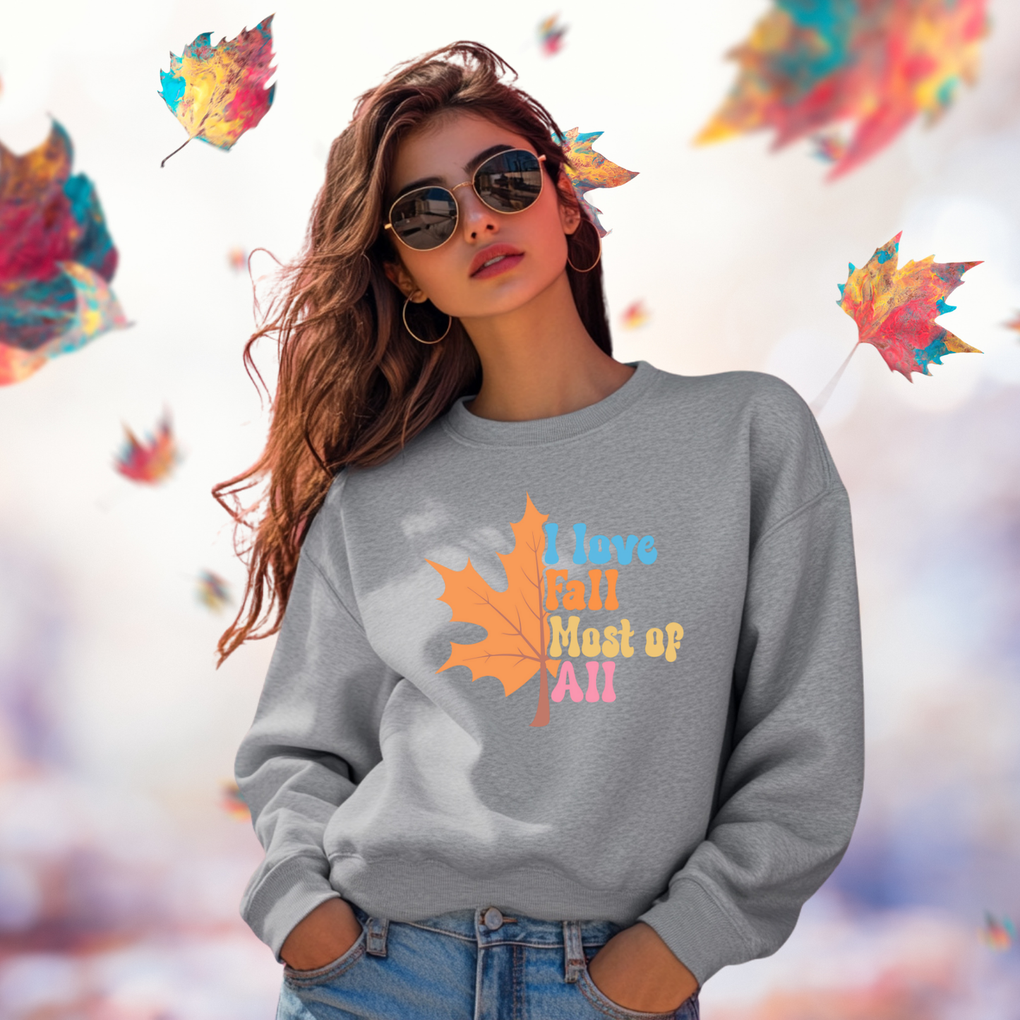 I Love Fall Crewneck Sweatshirt
