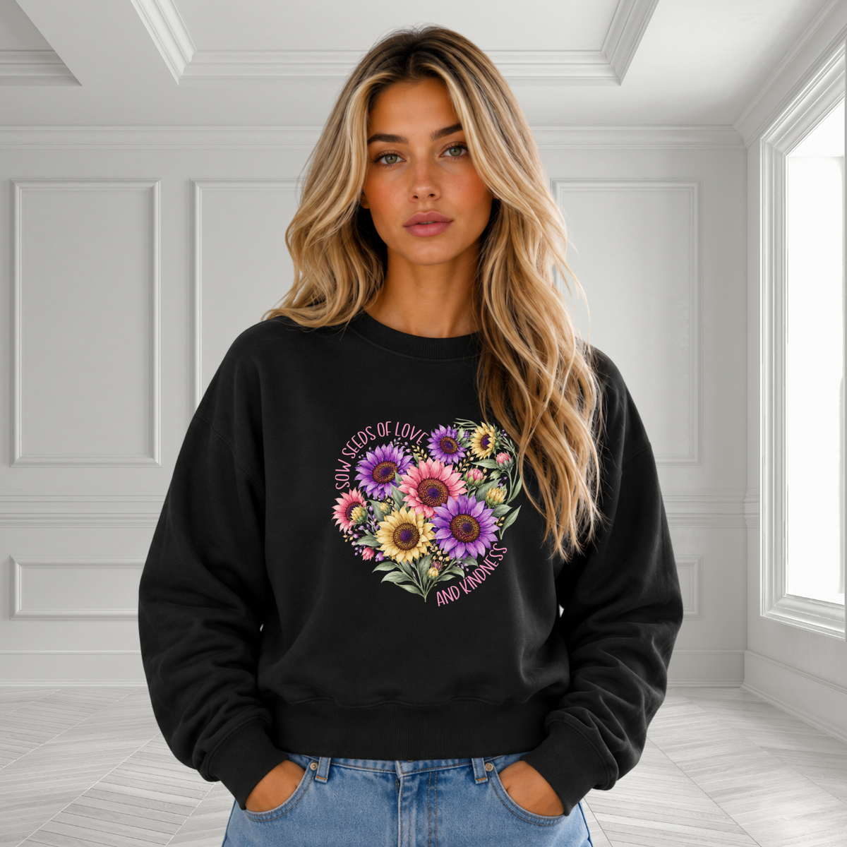 Sow Seeds Of Love And Kindness Crewneck Sweatshirt