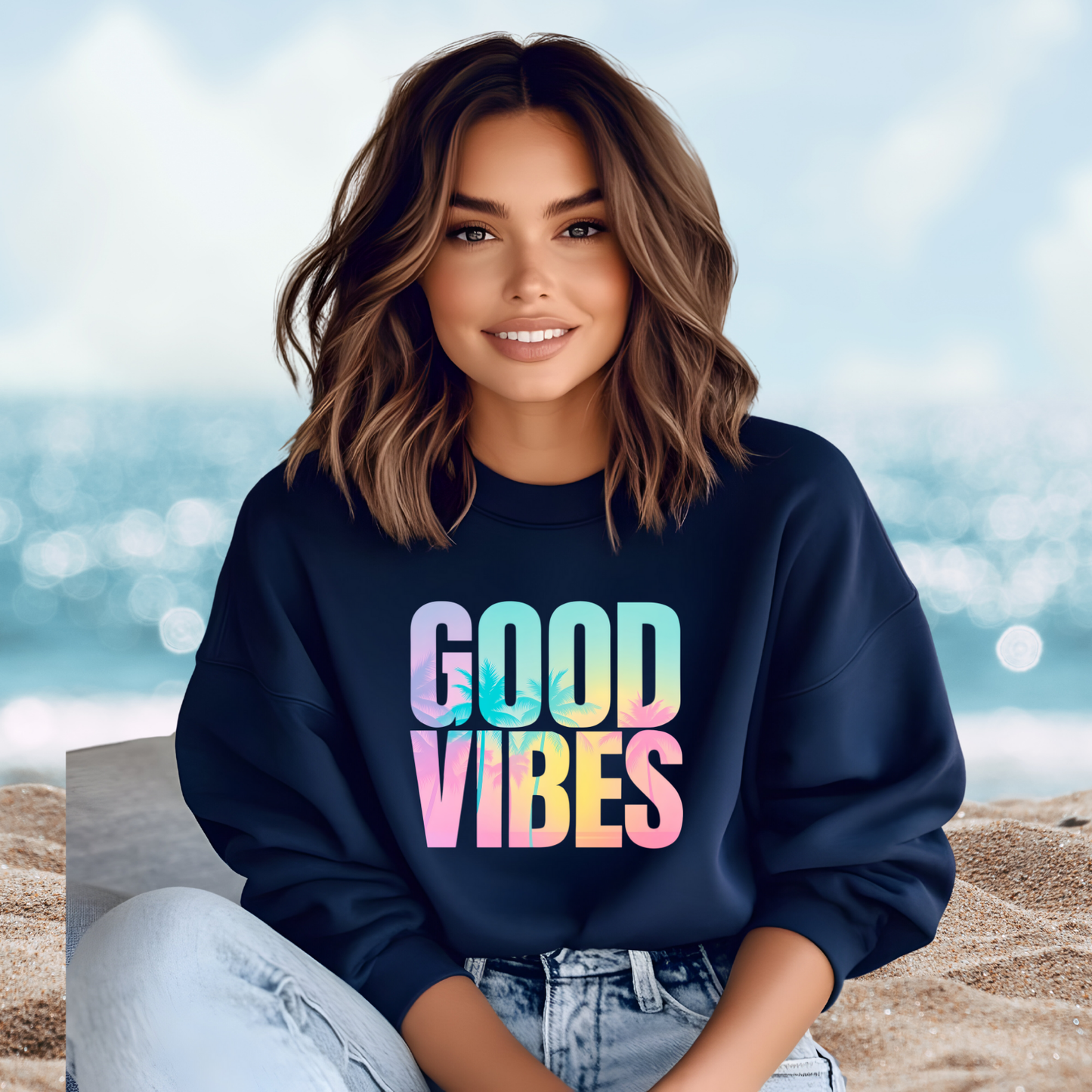 Good Vibes Summer Crewneck Sweatshirt