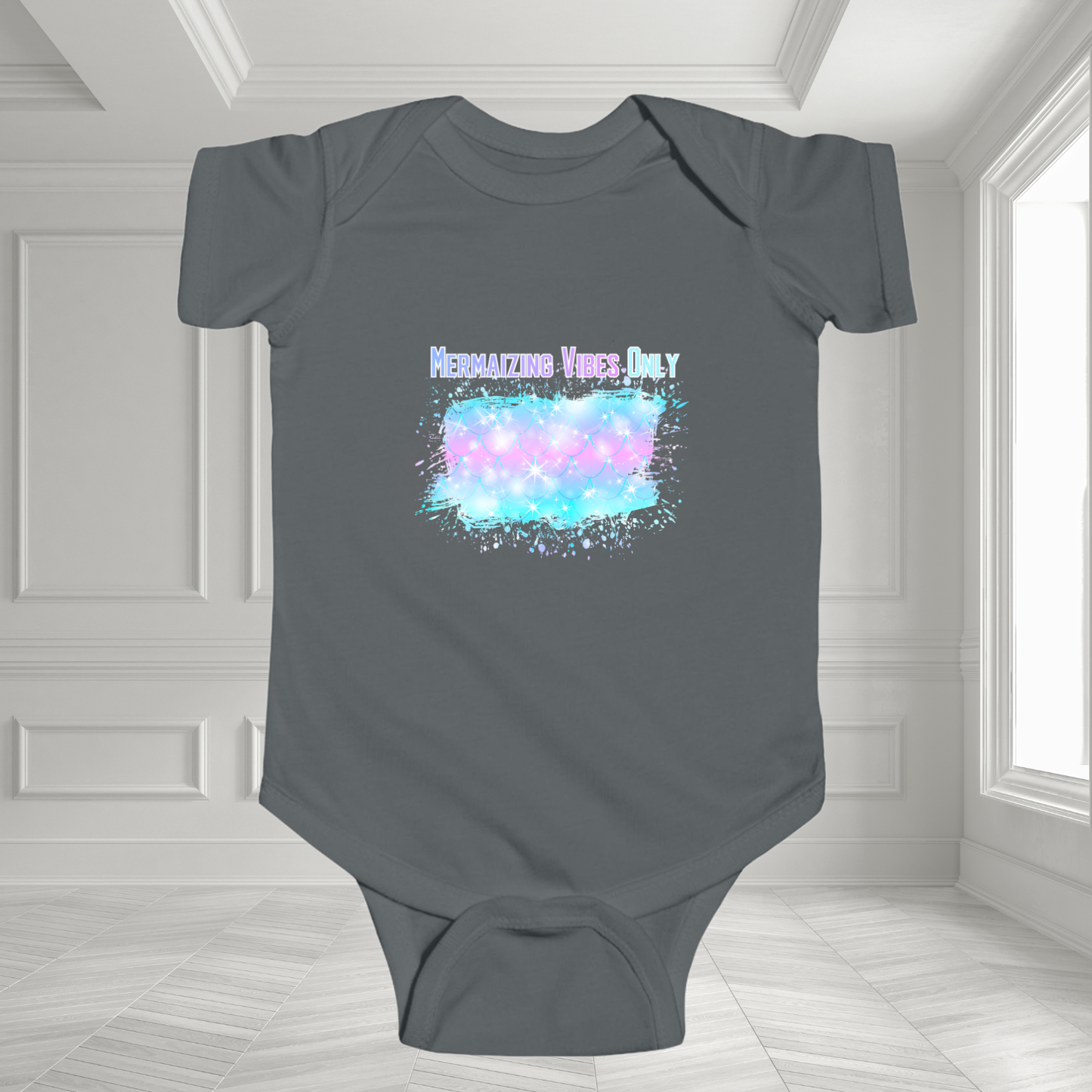 Mermaizing Vibes Only Infant Short Sleeve Onesie
