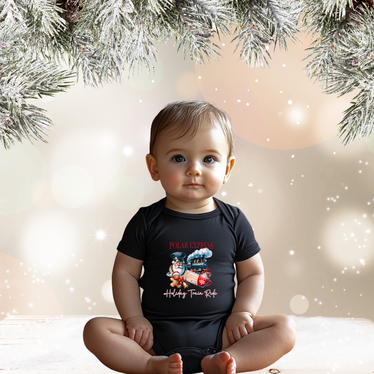 Polar Express Infant Short Sleeve Onesie
