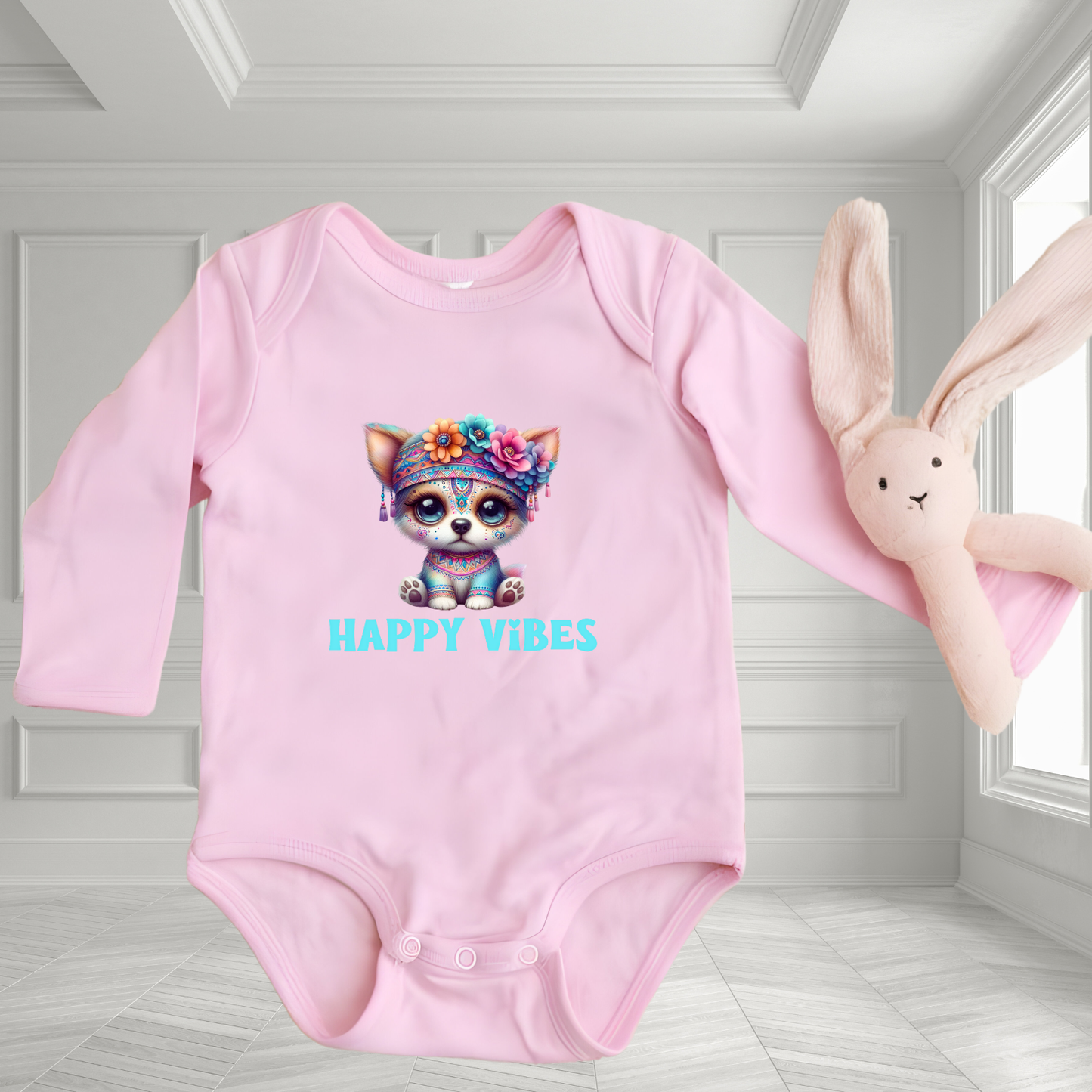 Happy Vibes Infant Long Sleeve Onesie