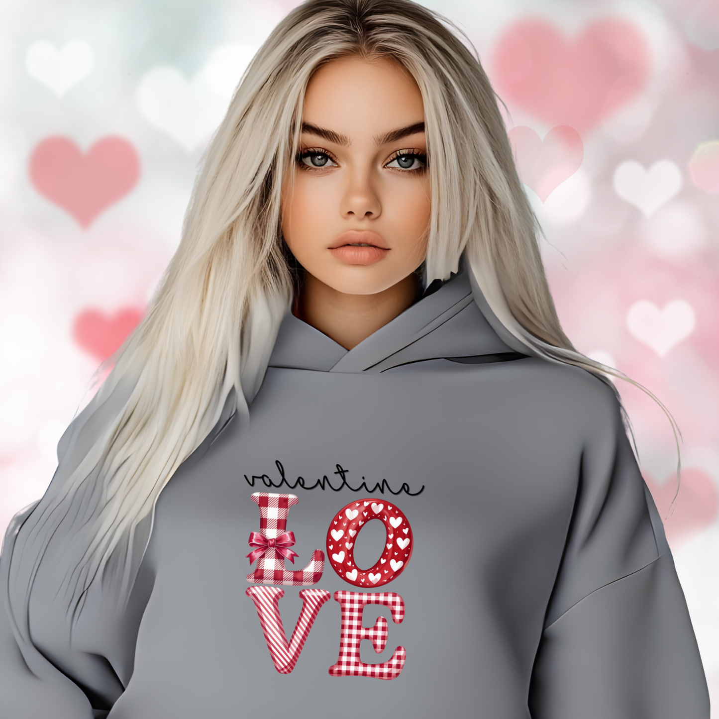 Valentine Love Crop Hoodie