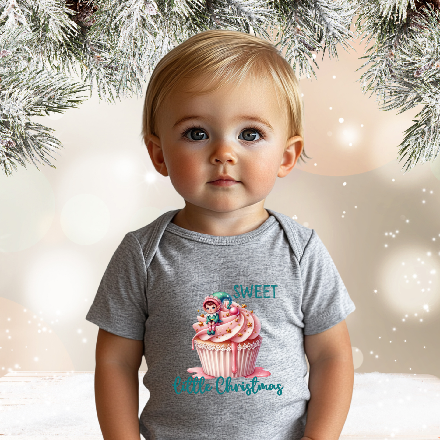 Sweet Little Christmas Infant Short Sleeve Onesie