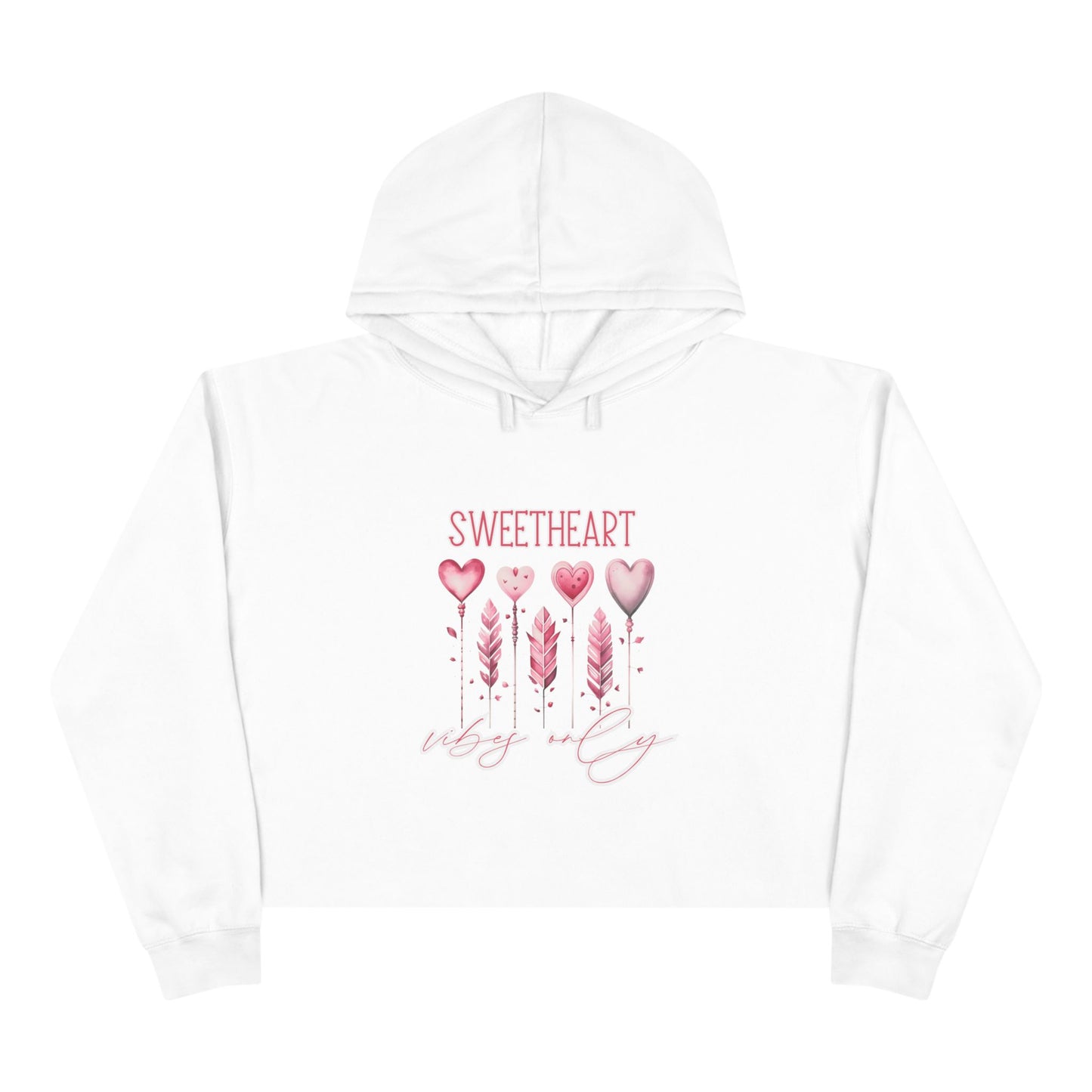 Sweetheart Vibes Only Crop Hoodie