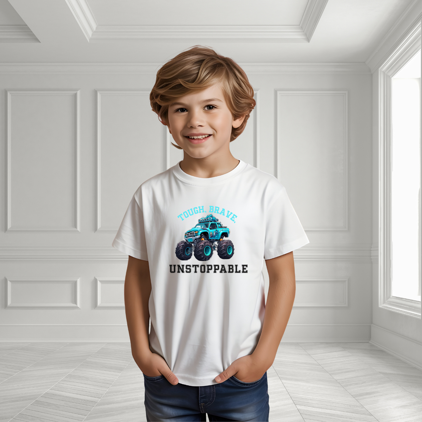 Tough, Brave, Unstoppable Kid's T-Shirt