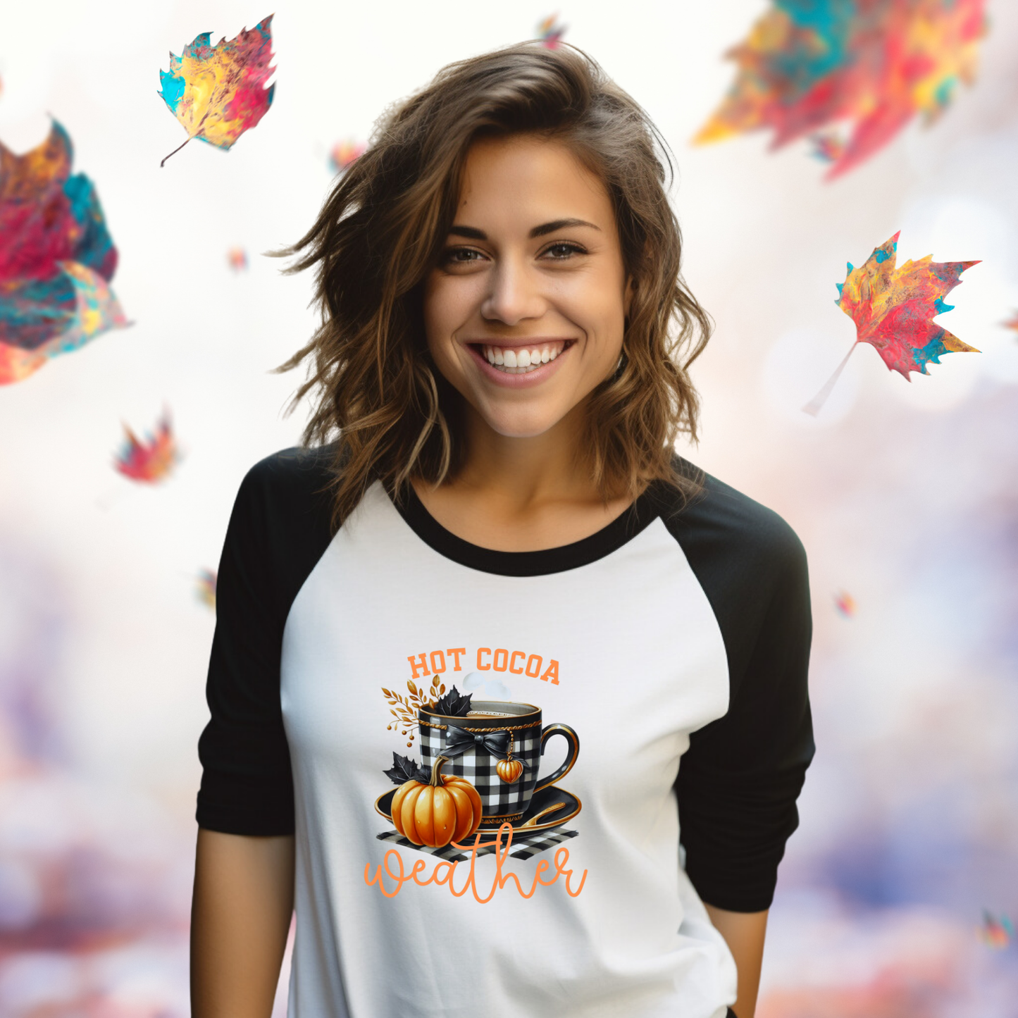 Hot Cocoa Weather Baseball Tee