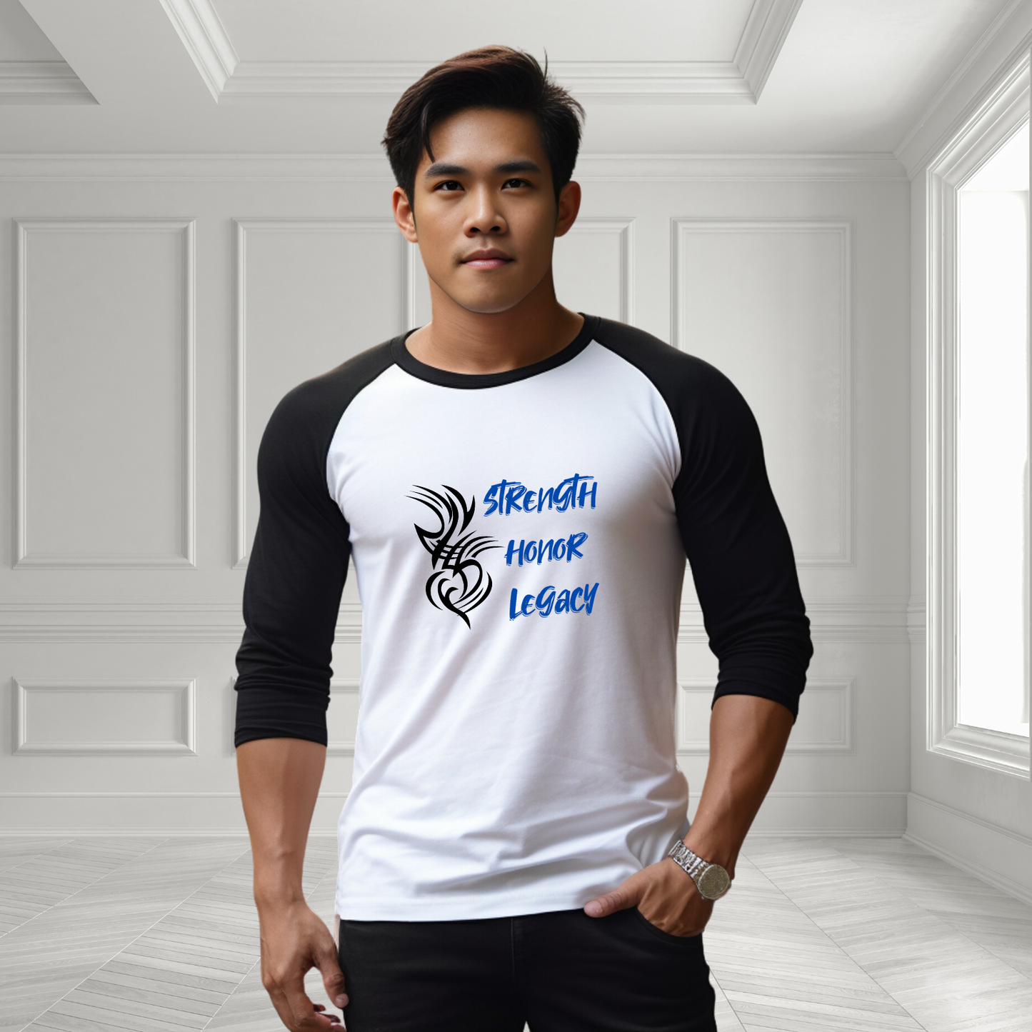 Strength, Honor, Legacy Baseball Tee