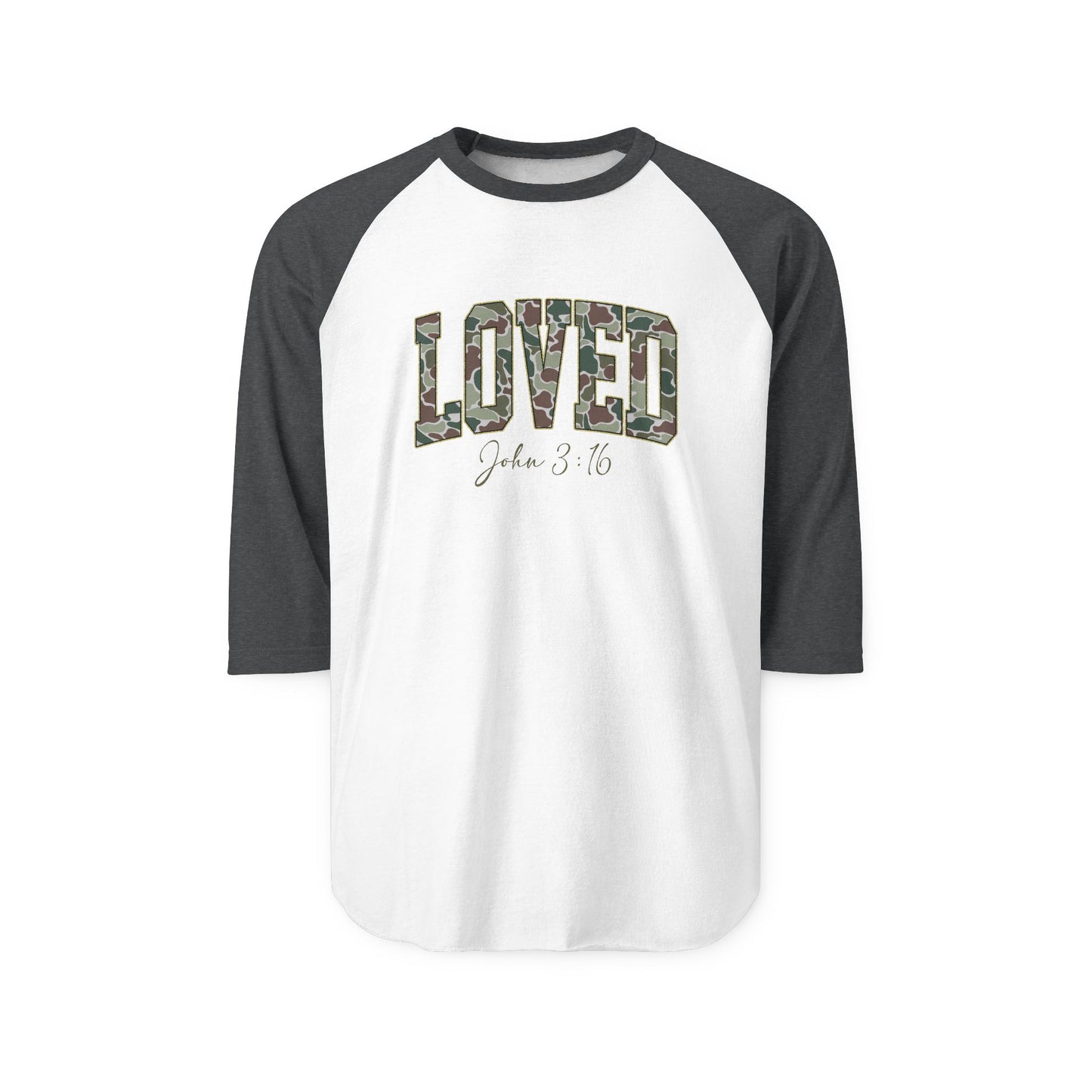 Loved John 3:16 Baseball Tee