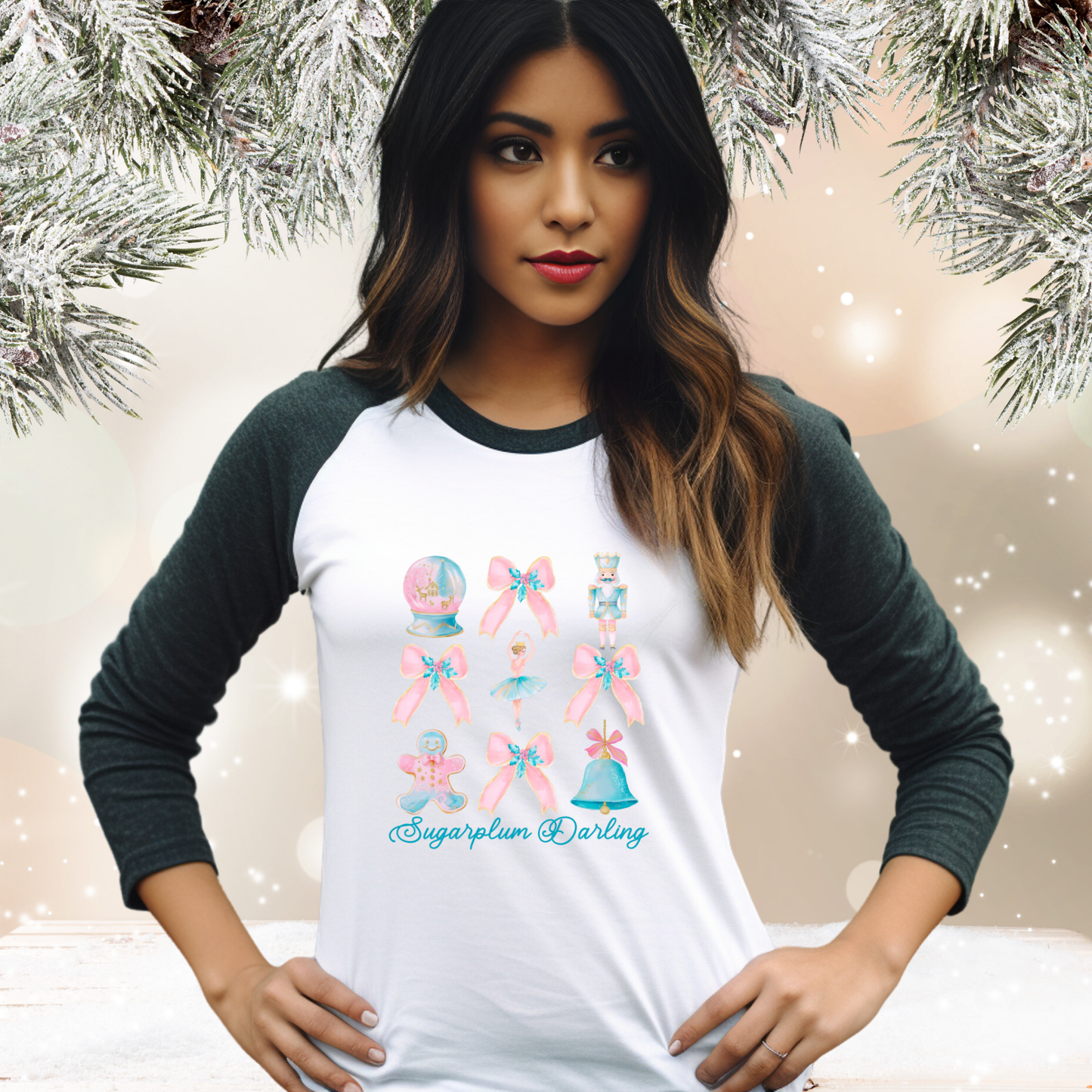 Sugarplum Darling Baseball Tee