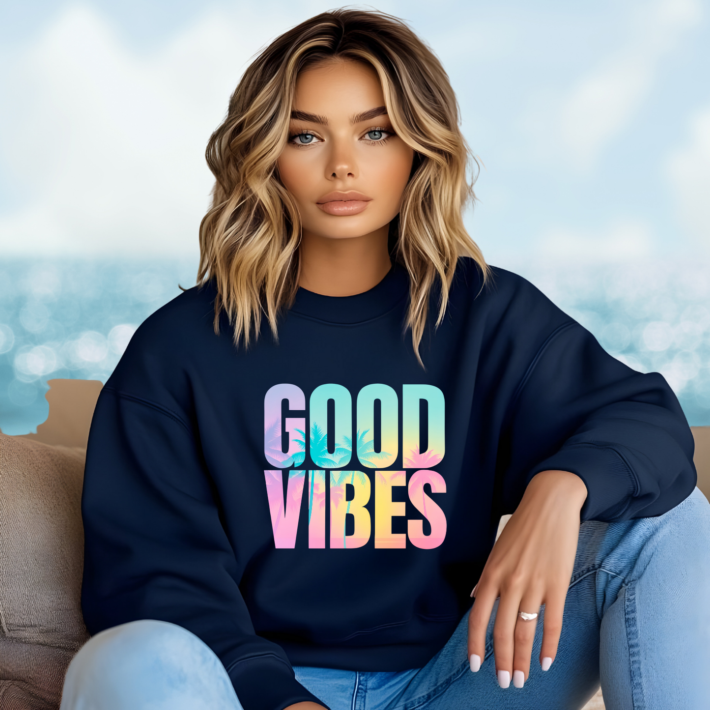 Good Vibes Summer Crewneck Sweatshirt