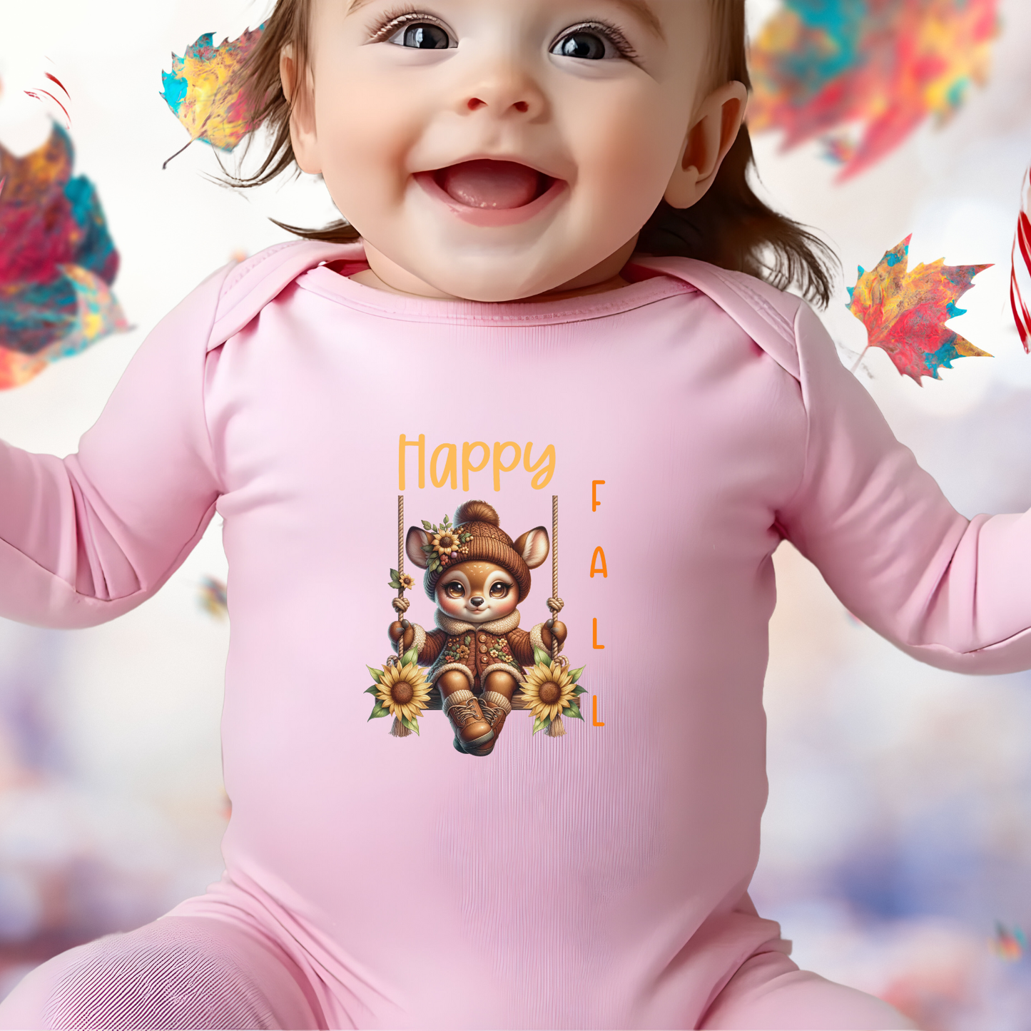 Happy Fall Infant Long Sleeve Onesie